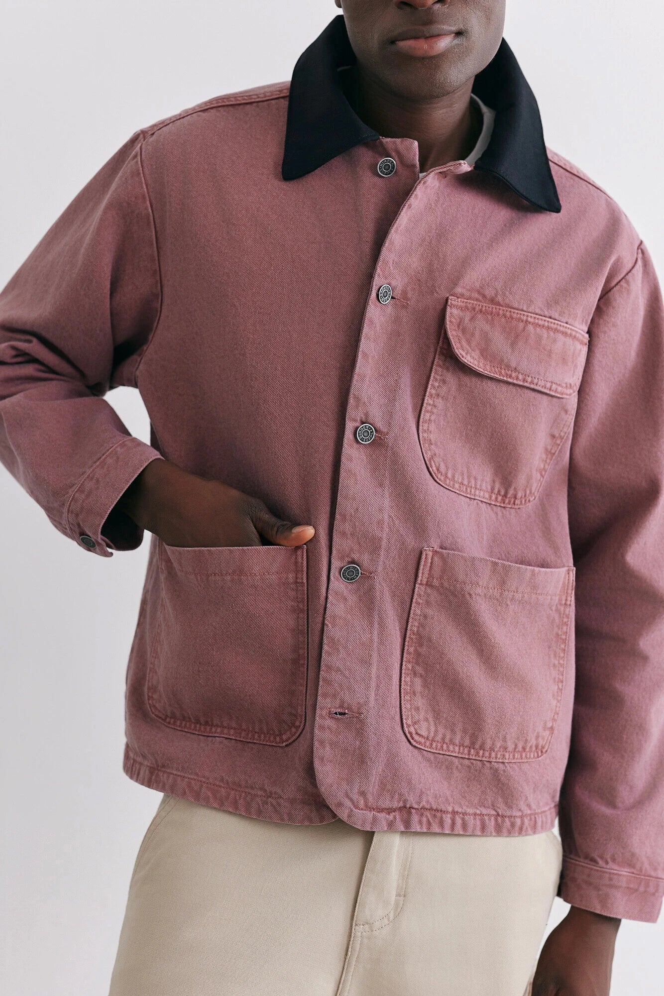 Jaqueta Birden Worker Rosewood Washed x SIPSIP Bordô