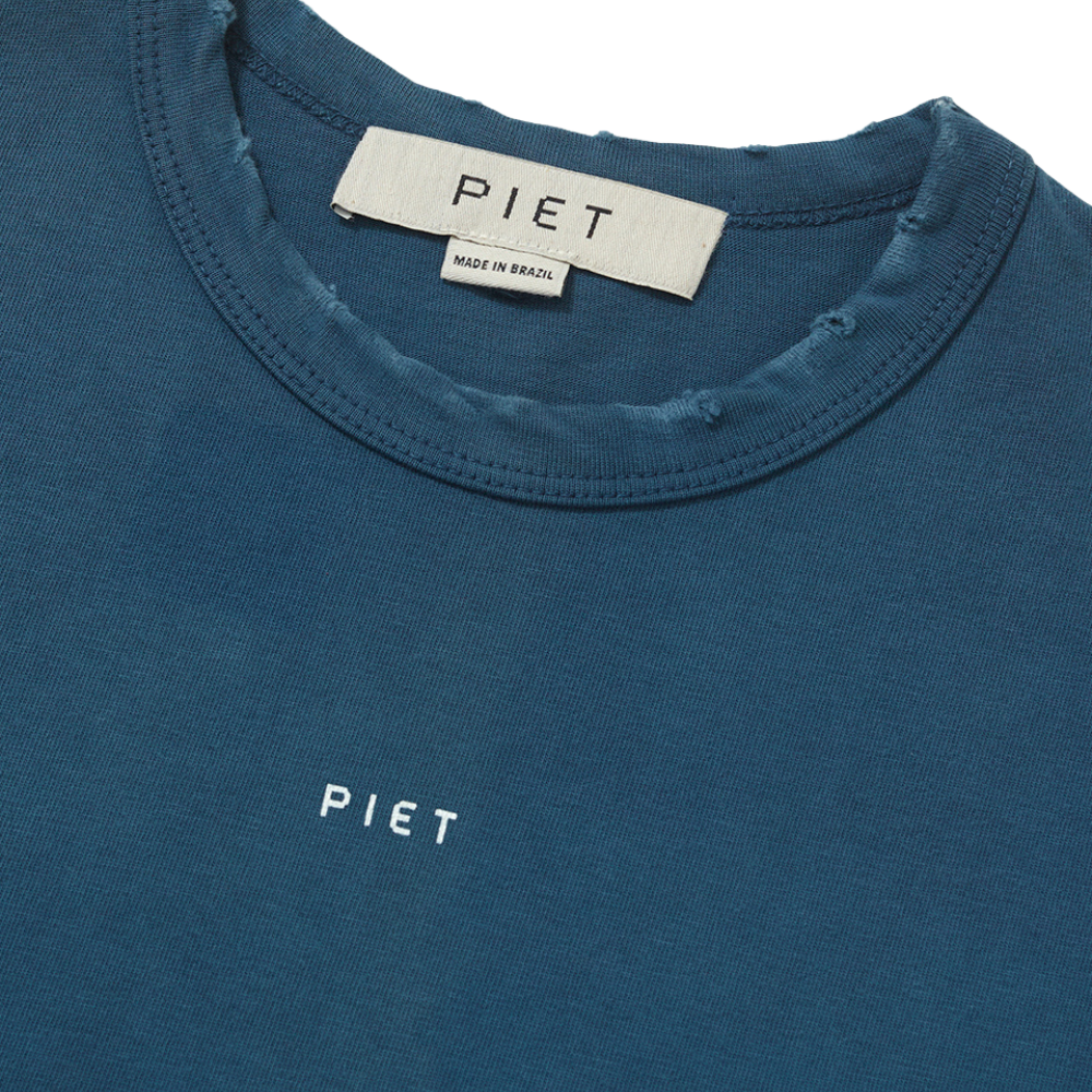 Camiseta Piet Logo Vintage Azul Marinho