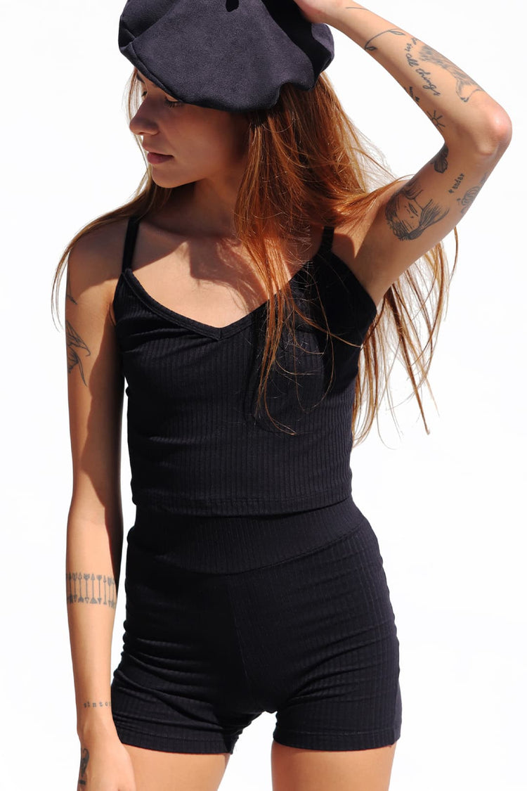 Regata Wild Malha Canelada Preto