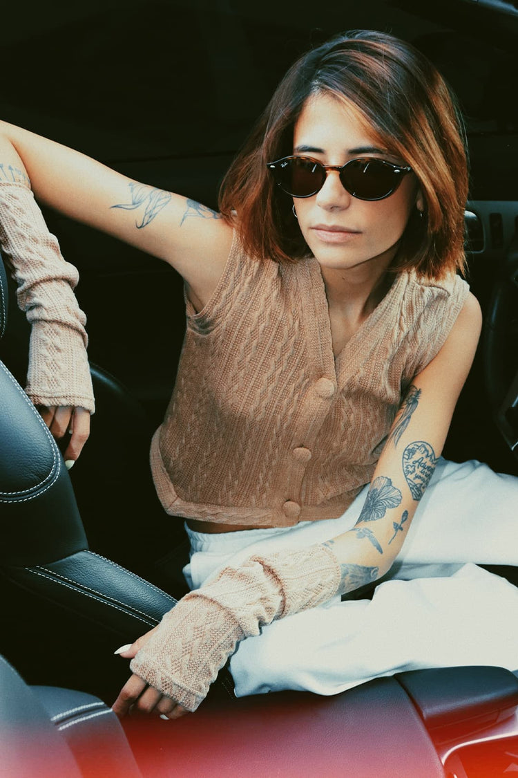 Colete Siena Trico Bege