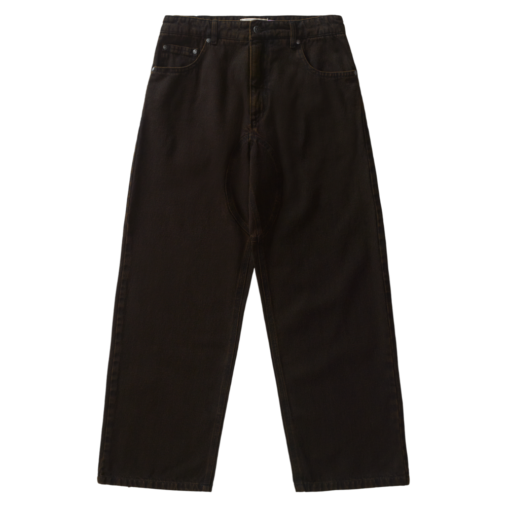 Calça Carnan Twill Marrom Estonado