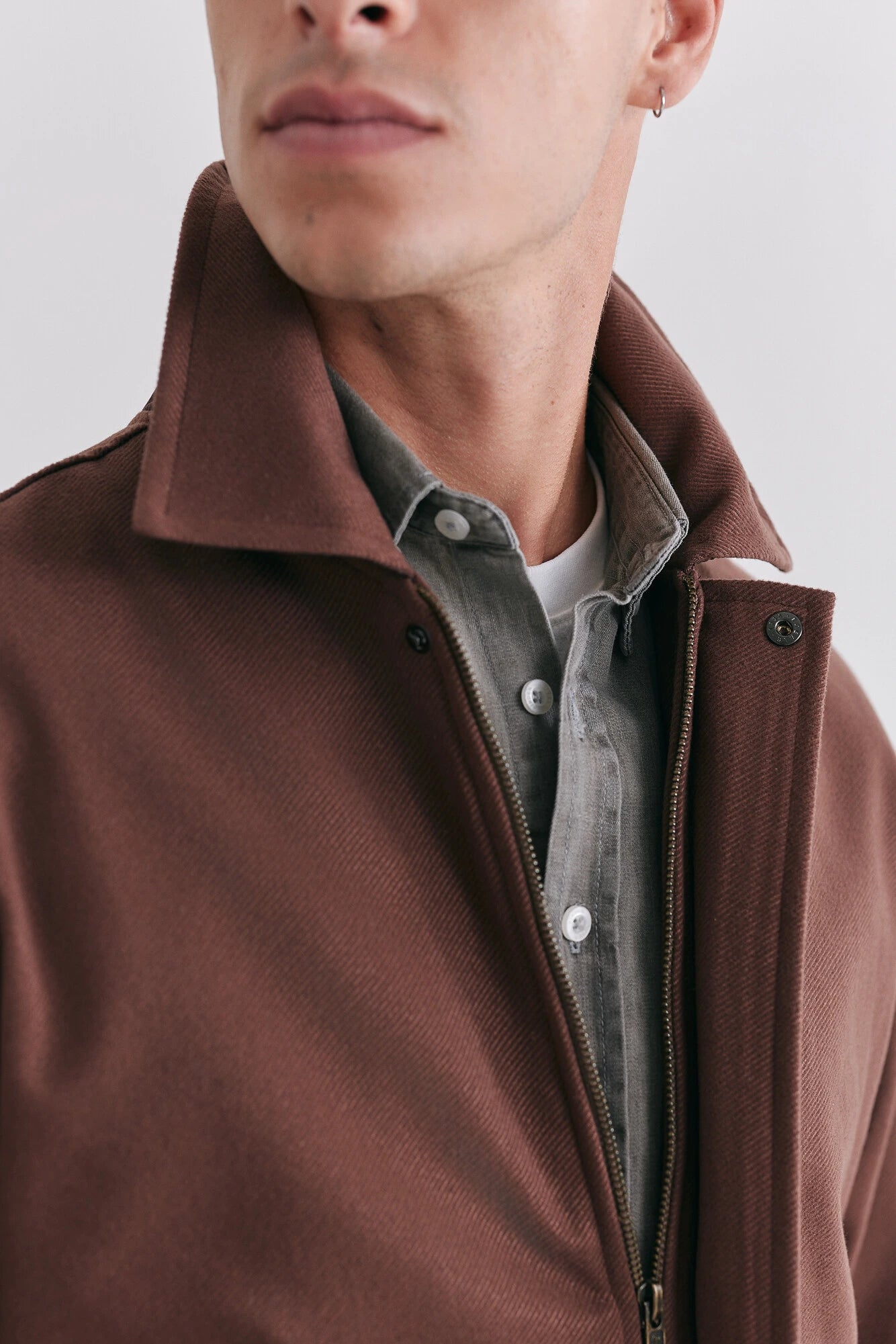 Jaqueta Birden Harbor Wool Cognac Marrom