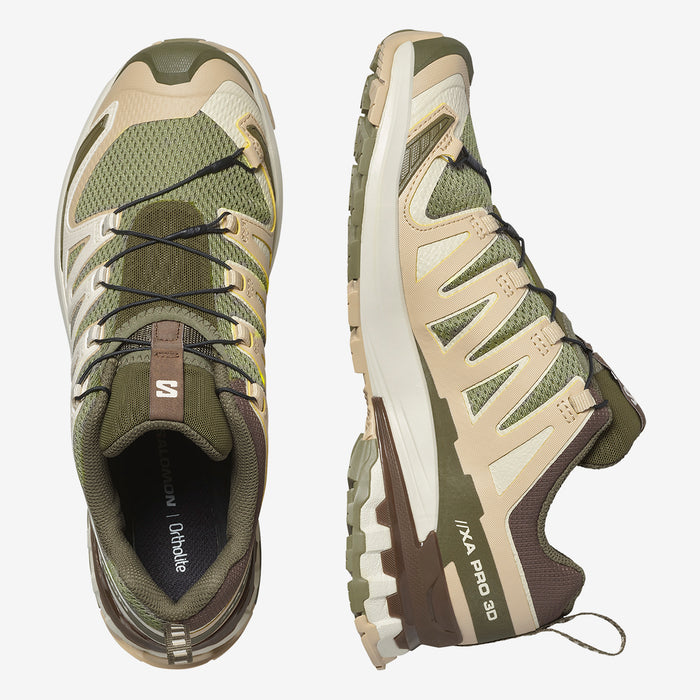 Tênis Salomon XA PRO 3D V9 Masculino Verde e Bege