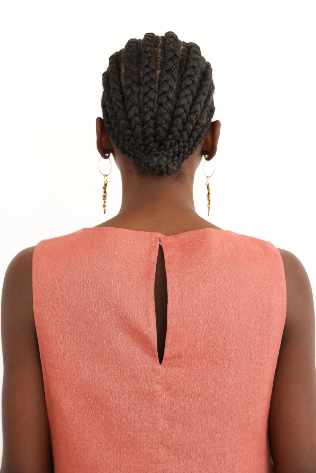 Vestido Bossa Linho Canoa Rosé