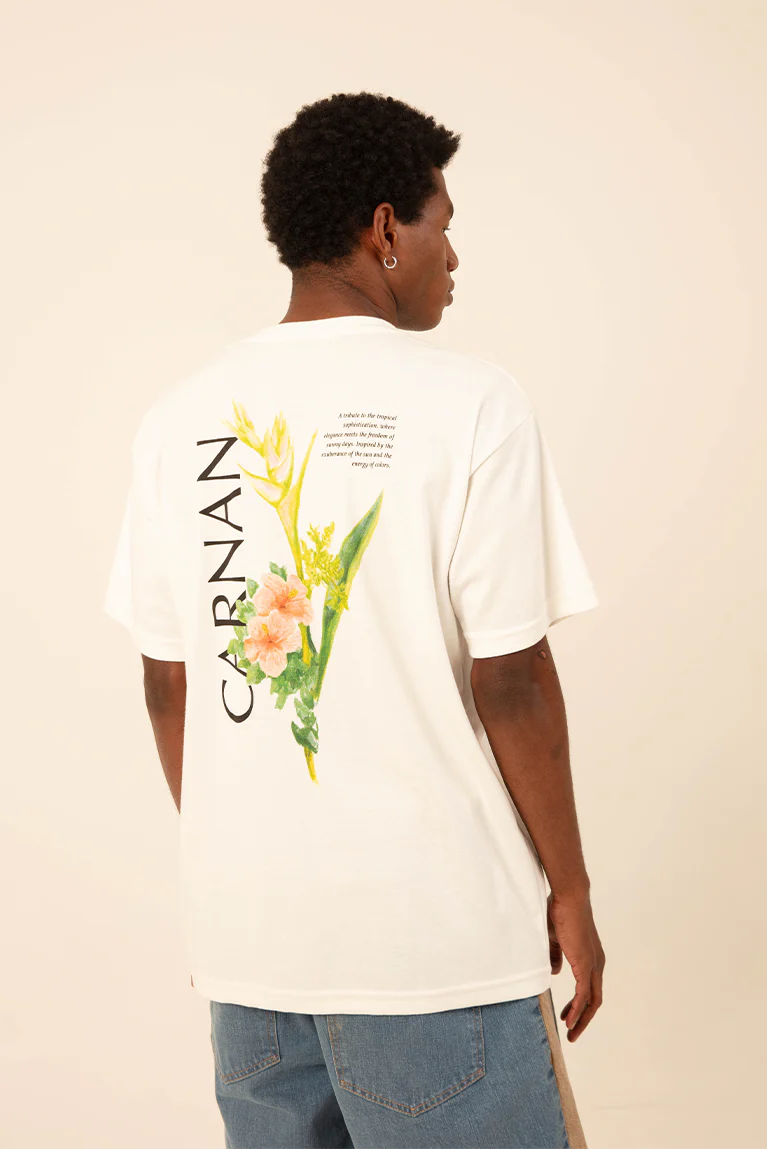 Camiseta Carnan Flower Heavy Branca