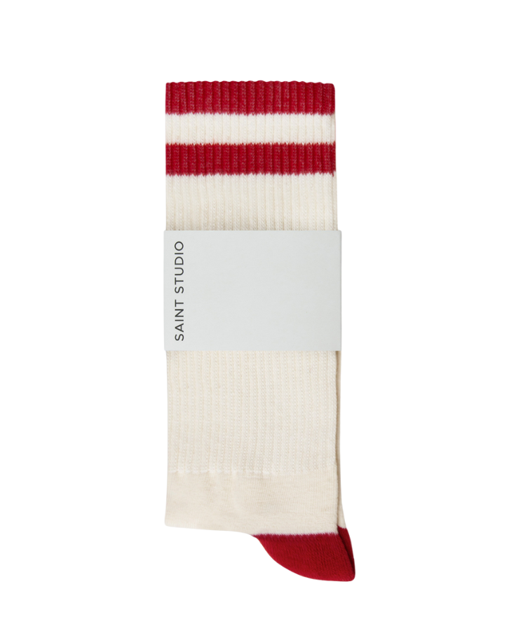 Meia Saint Studio Pima Retro Vermelha