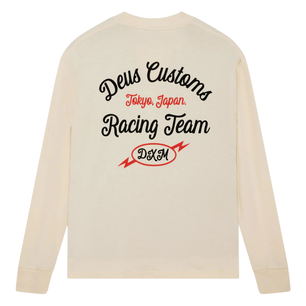 Camiseta Box Fit Manga Longa Deus Ex Machina Lota Dirty White