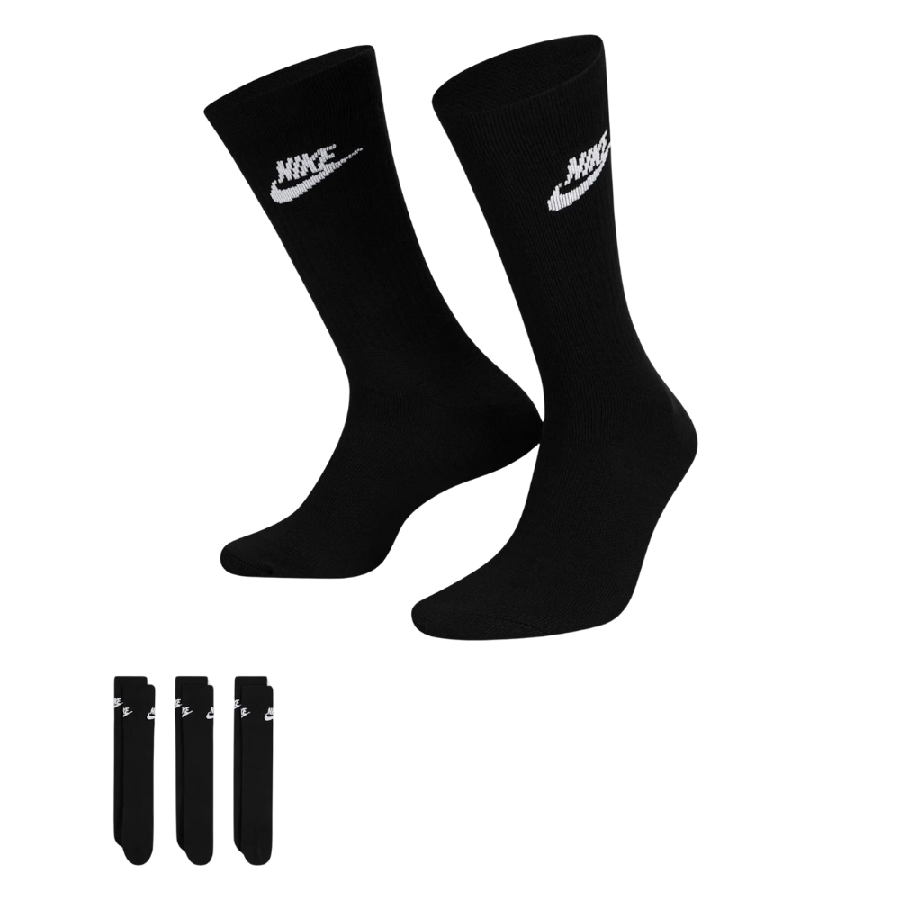 Meias Nike Sportswear Everyday Preto (3 Pares)