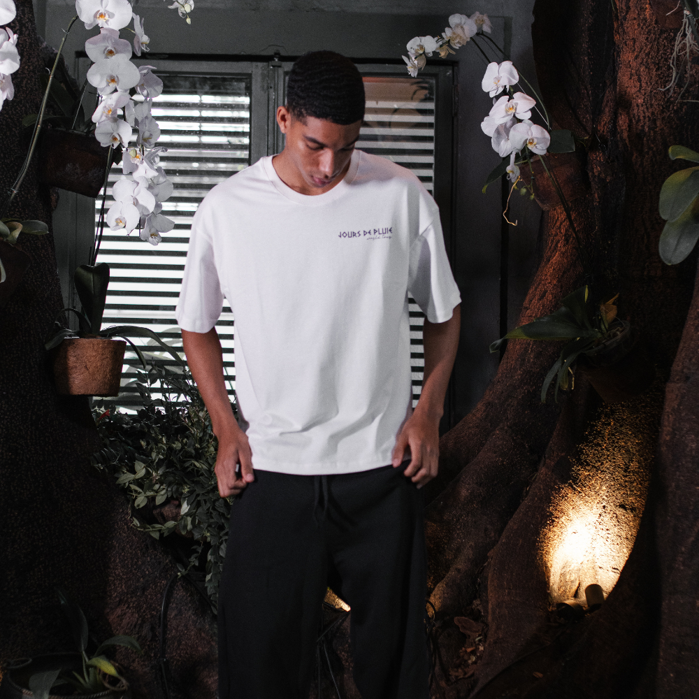 Camiseta Oversized Jours de Pluie Platis Branca