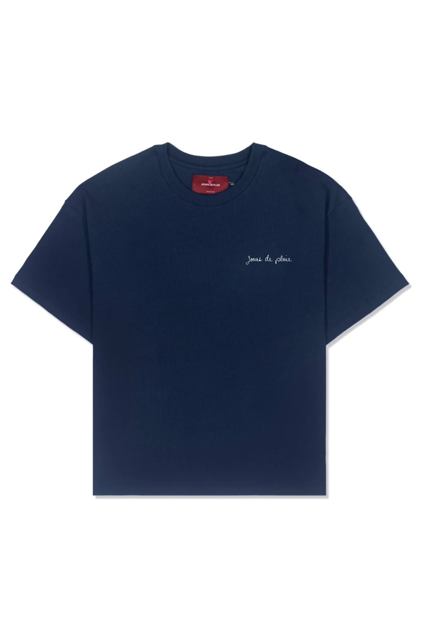 Camiseta Jours de Pluie Boxy Nuit Azul