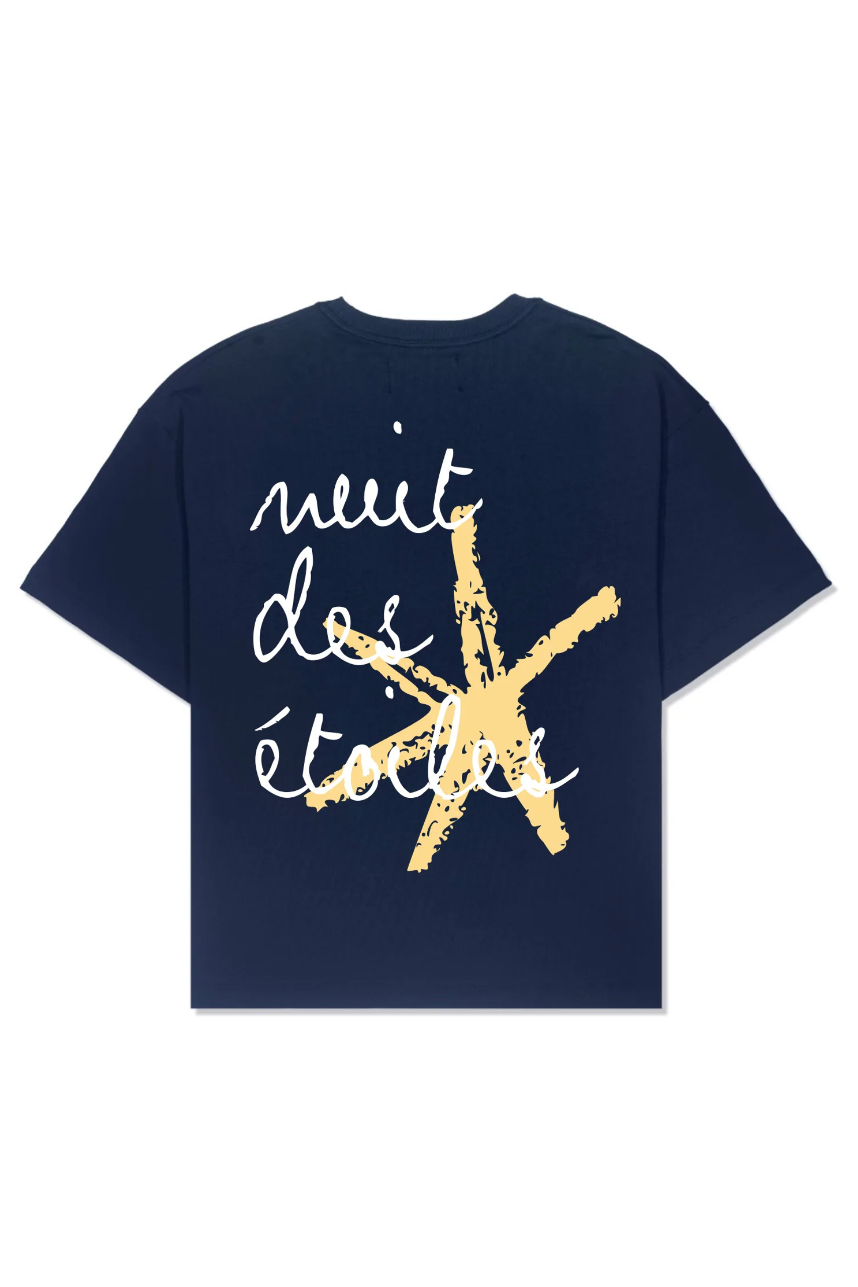 Camiseta Jours de Pluie Boxy Nuit Azul