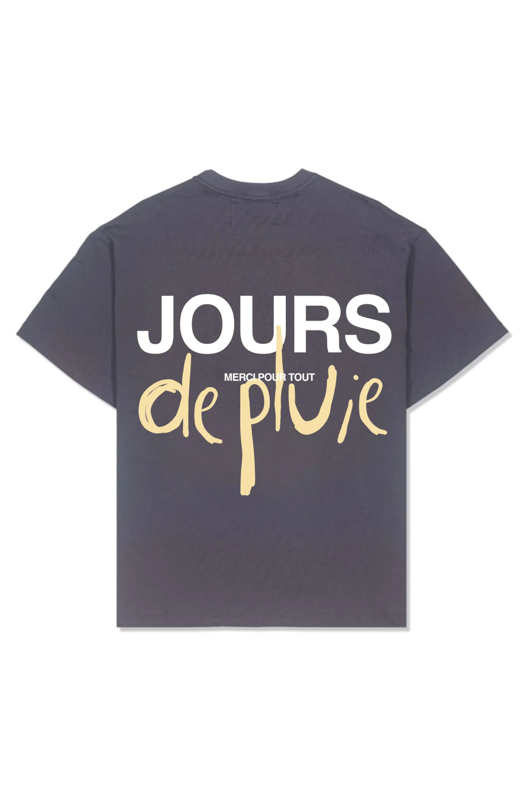 Camiseta Jours de Pluie Oversized Griffoner Cinza