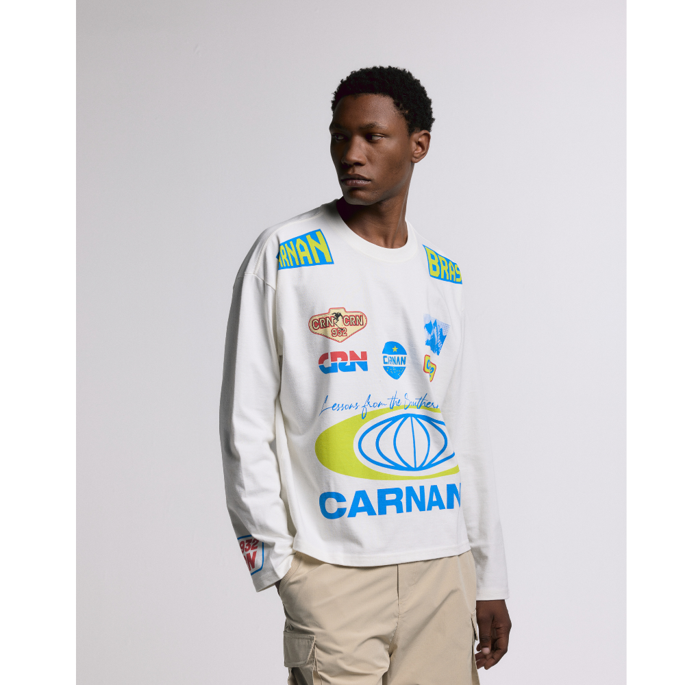 Camiseta Boxy Manga Longa Carnan Logos