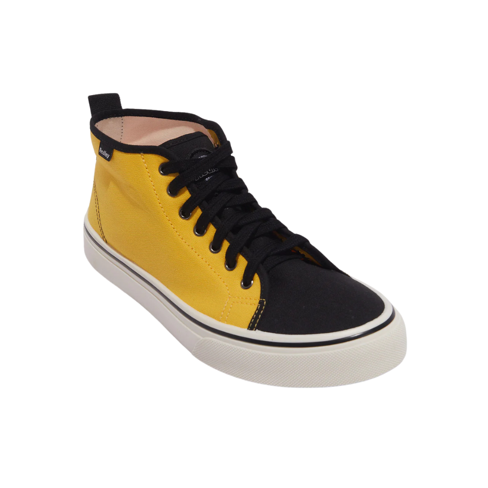 Tênis Originals Cano Alto Bicolor Preto com Amarelo Sol