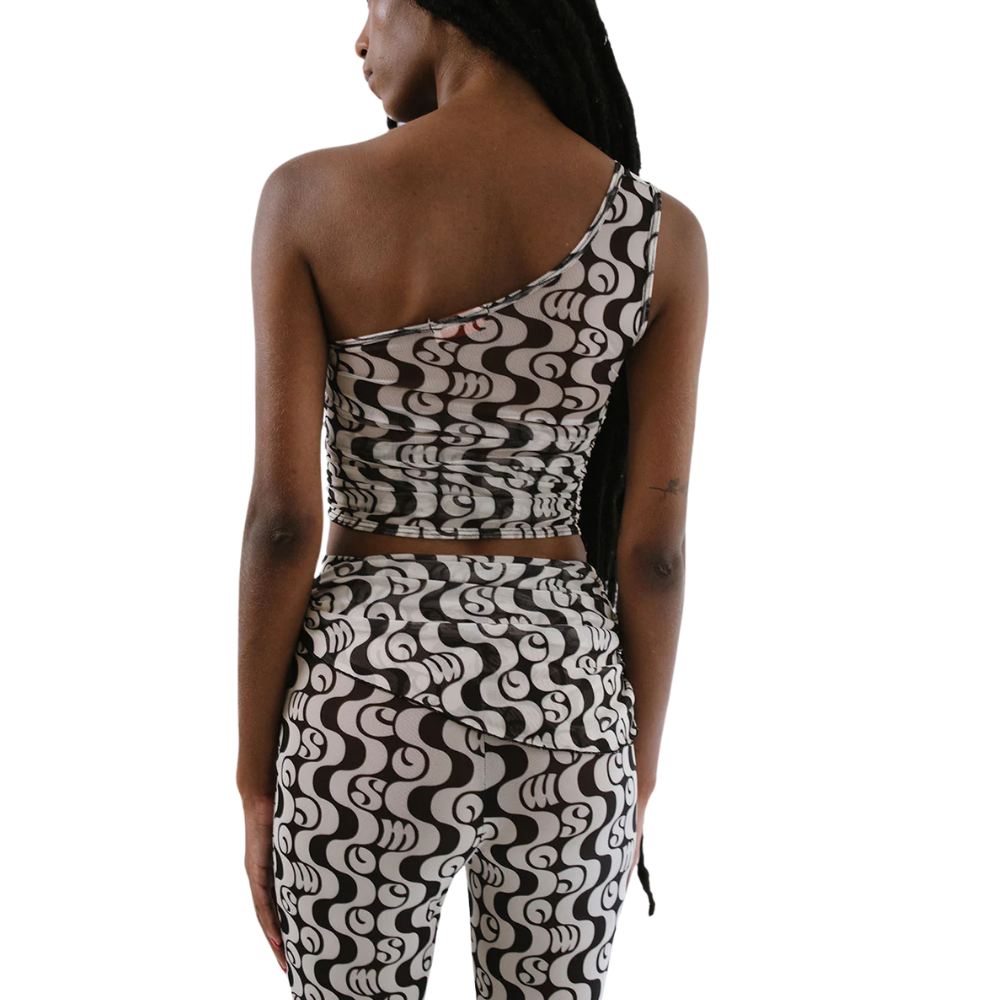 Top Tule Leni Orla Preto