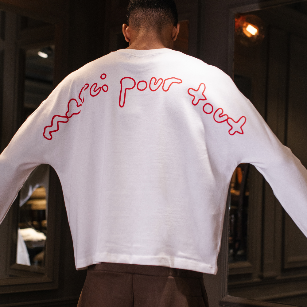 Camiseta Manga Longa Jours de Pluie Asterisk Branca