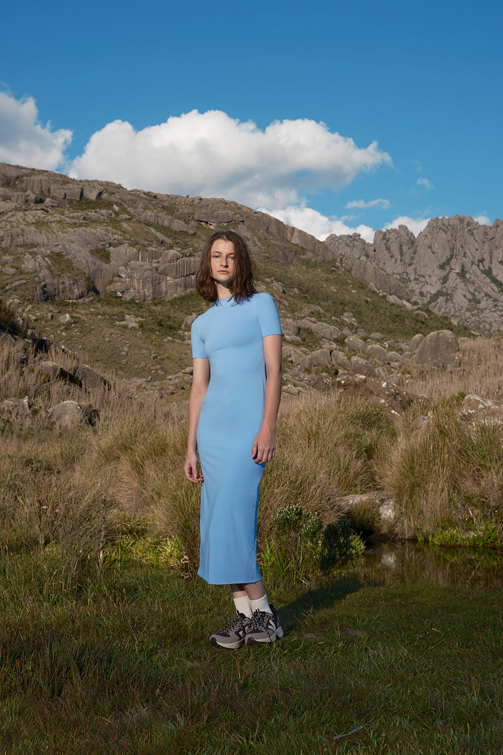 Vestido Skin & Divine Mother Azul Céu