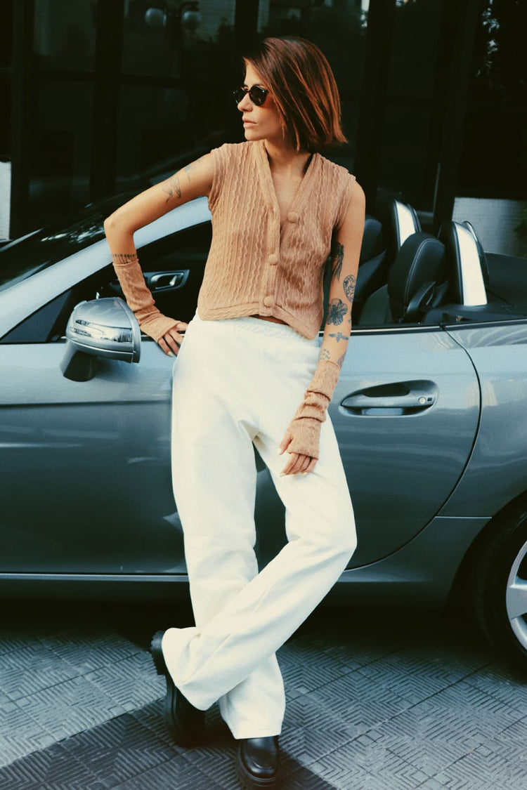 Colete Siena Trico Bege