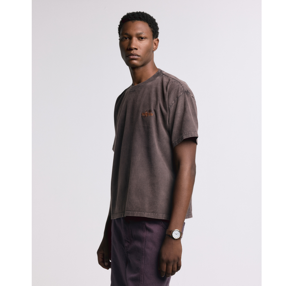 Camiseta Boxy Carnan Marrom Estonado