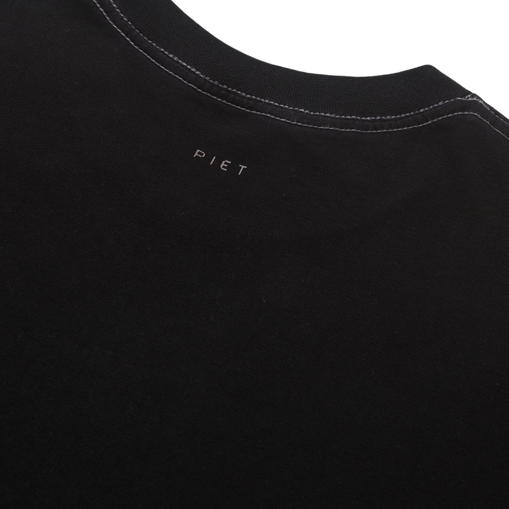 Camiseta Regular Piet Stamped Logo Preta