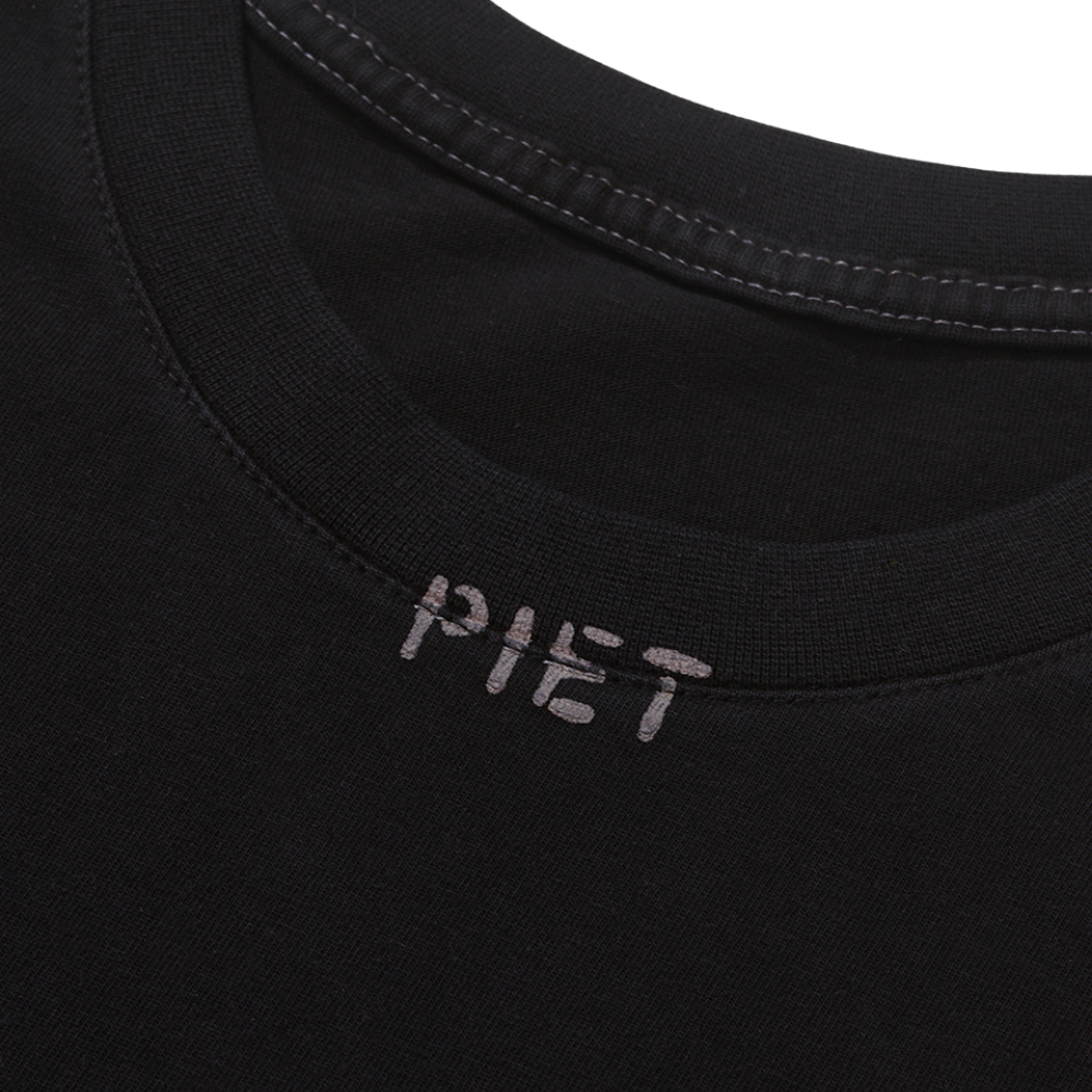 Camiseta Regular Piet Stamped Logo Preta