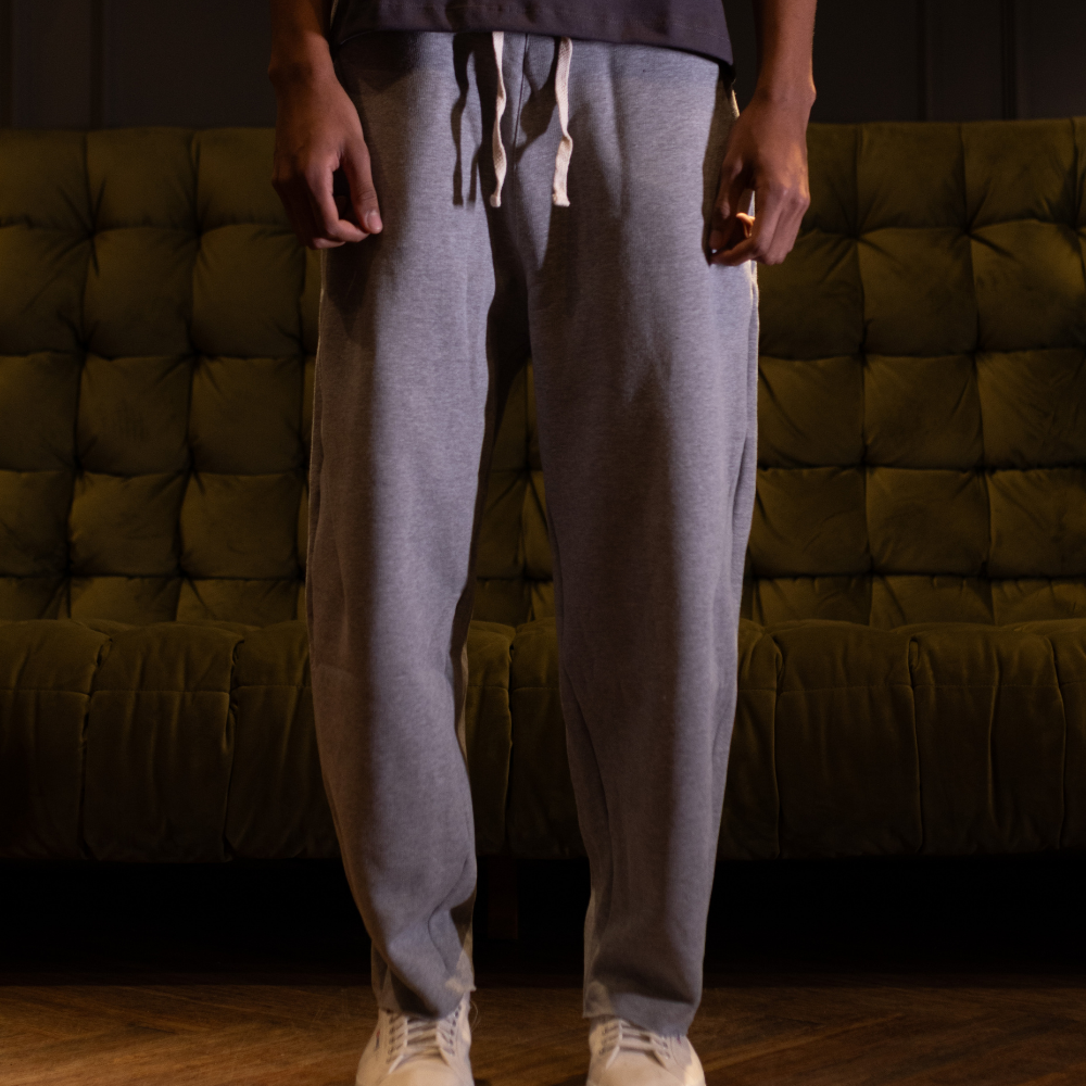 Calça Moletom Baggy Jours de Pluie Cinza