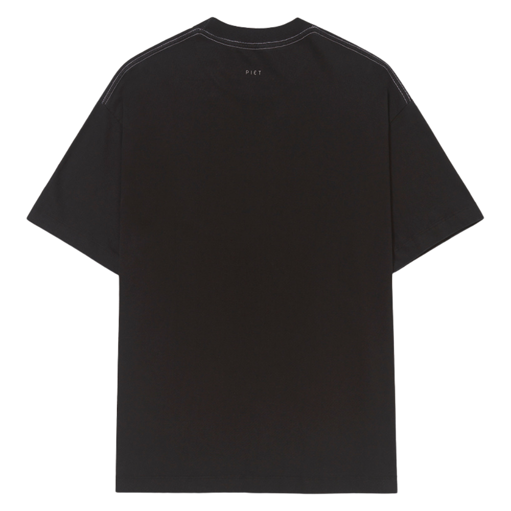 Camiseta Regular Piet Stamped Logo Preta