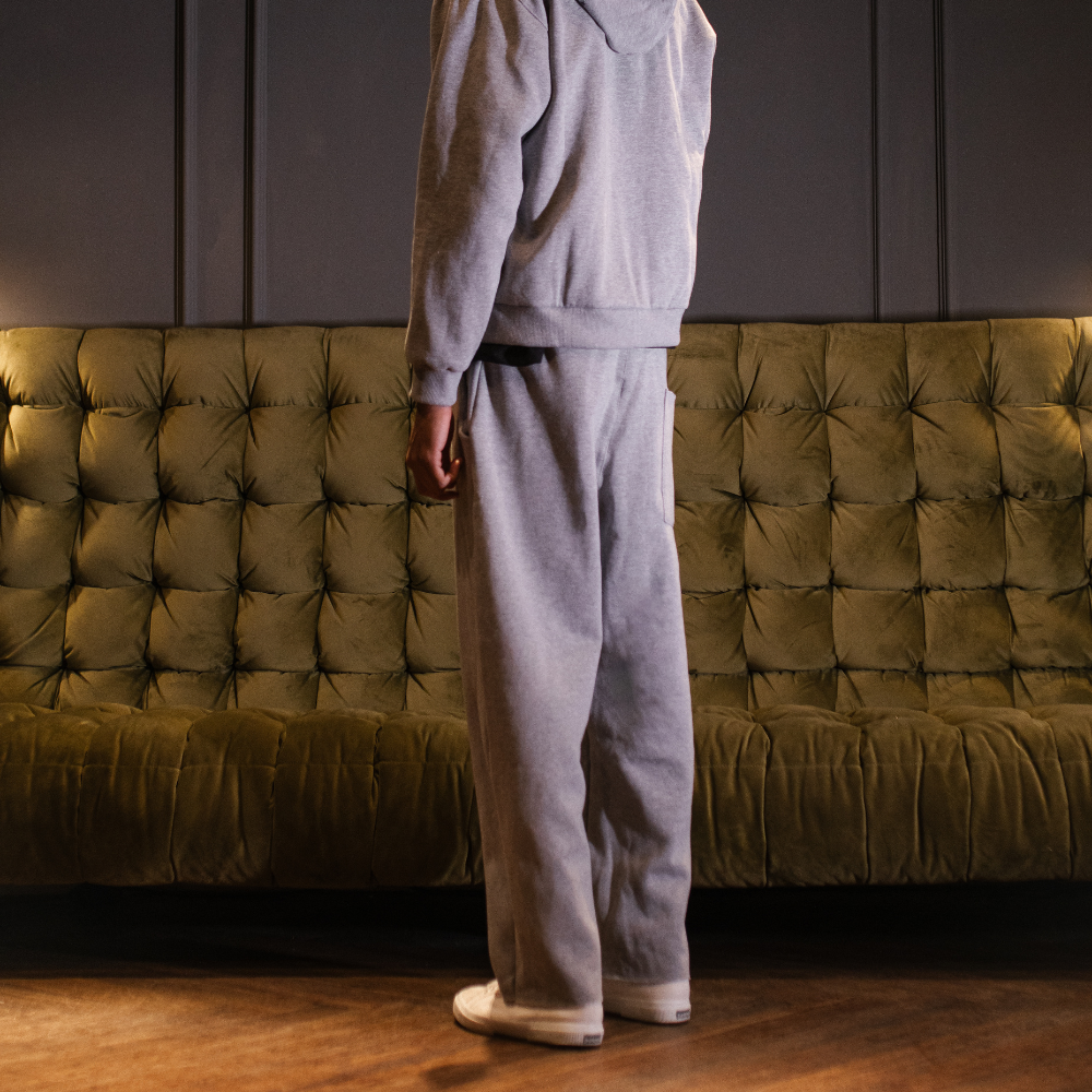 Calça Moletom Baggy Jours de Pluie Cinza