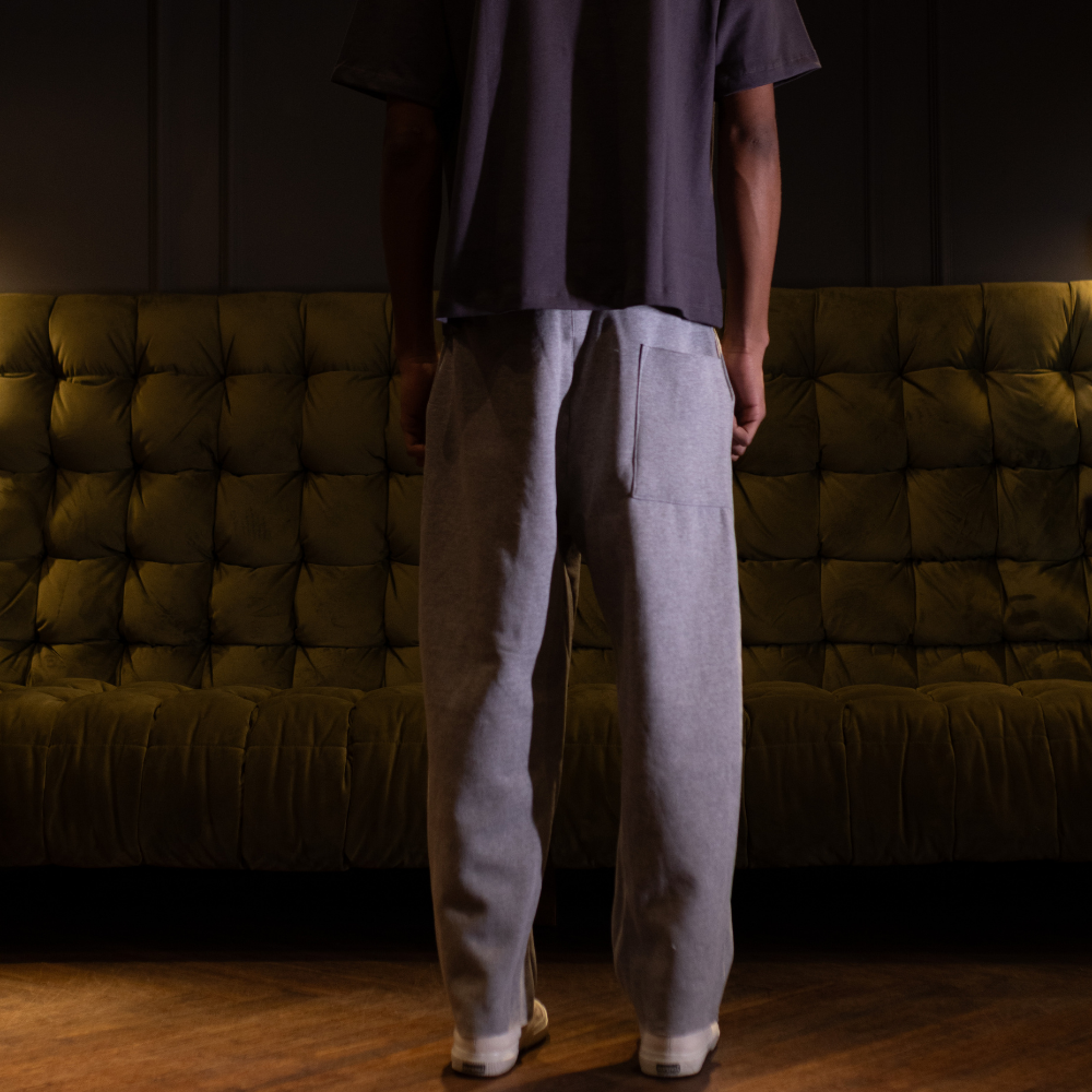 Calça Moletom Baggy Jours de Pluie Cinza