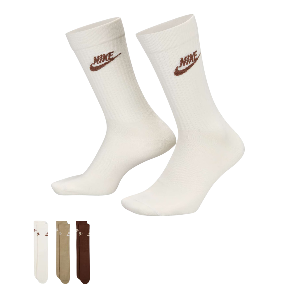 Meias Nike Sportswear Everyday Marrom (3 Pares)