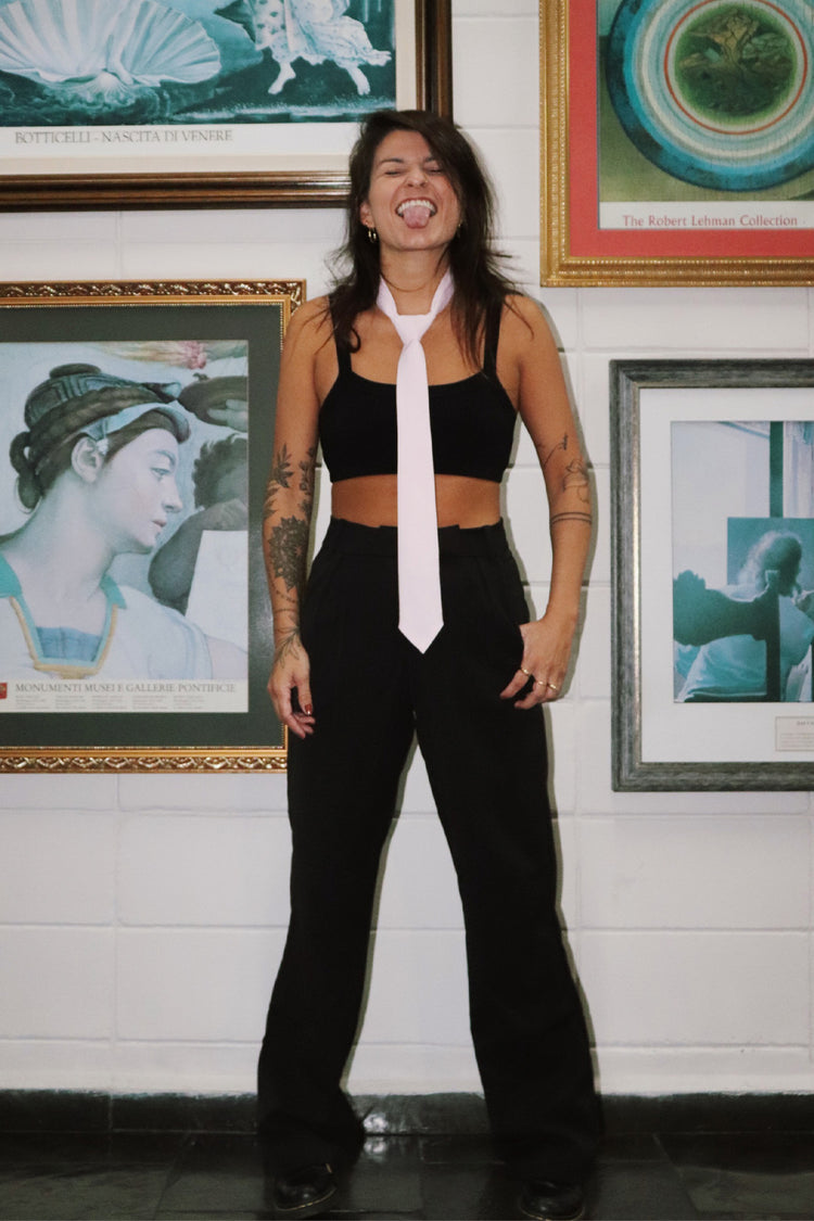 Top Support Malha Canelada Preto