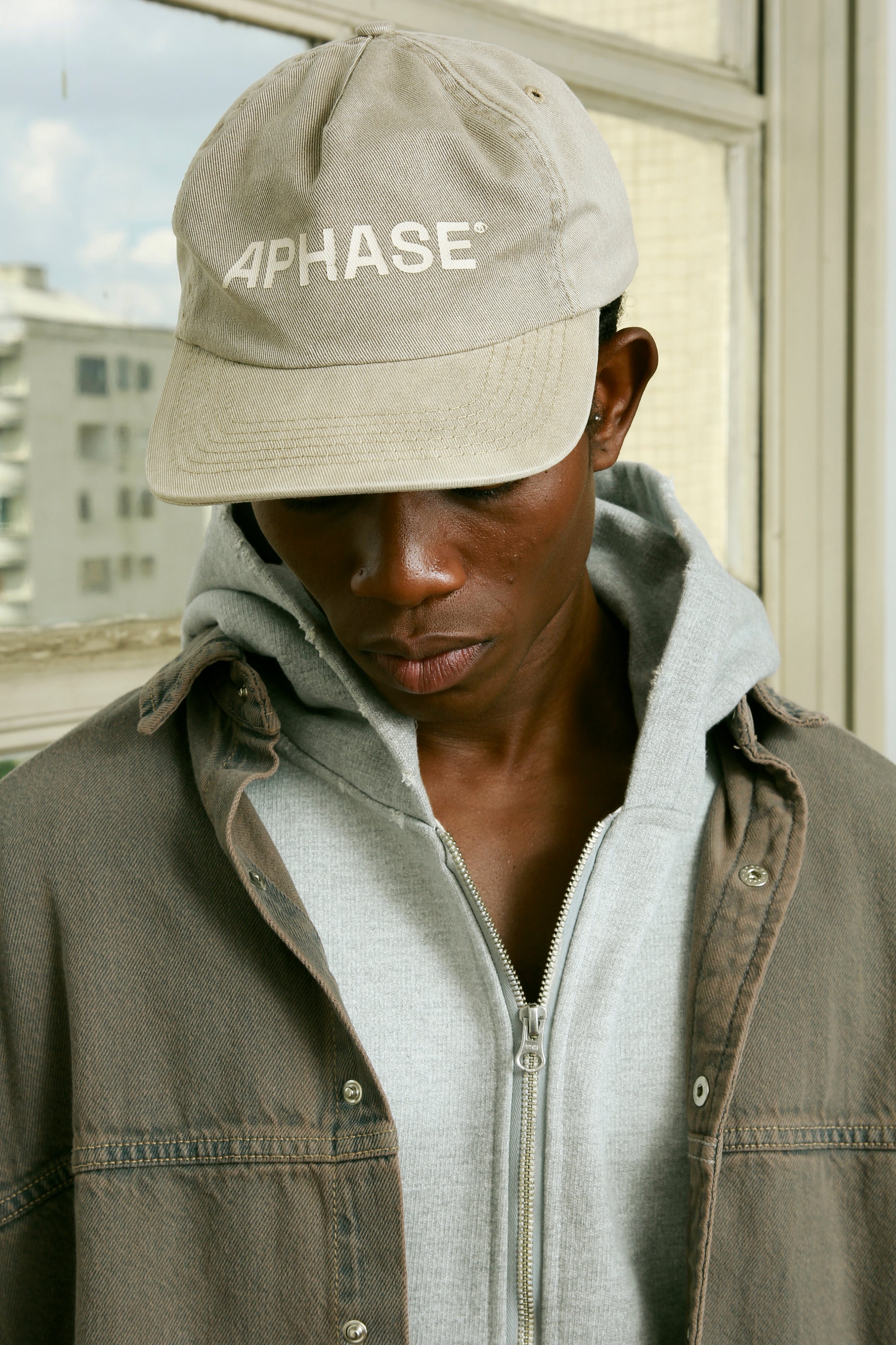 Boné Aphase Twill Logo Cap Bege Estonado
