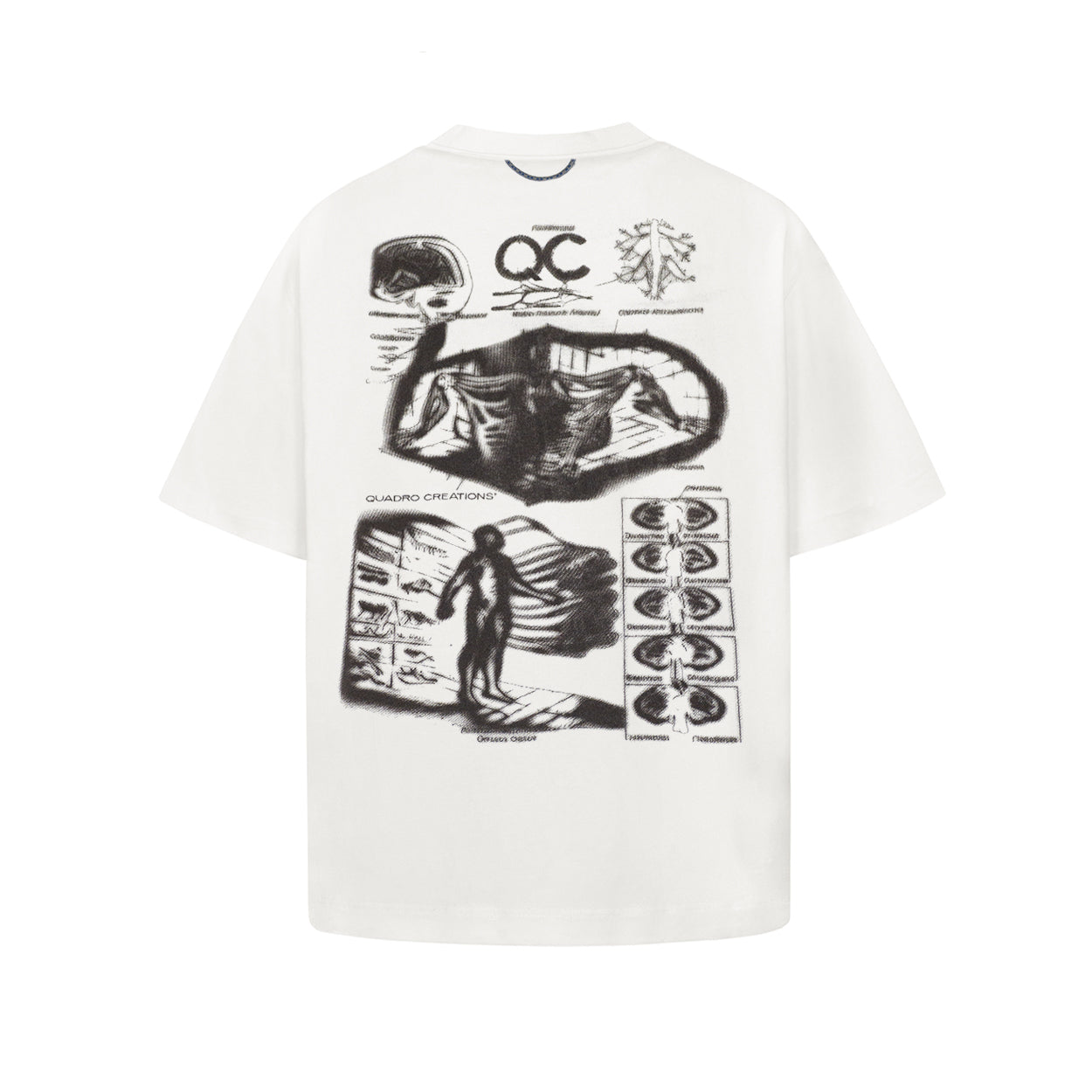 Camiseta Quadro Creations Anatomia Boxy Branca