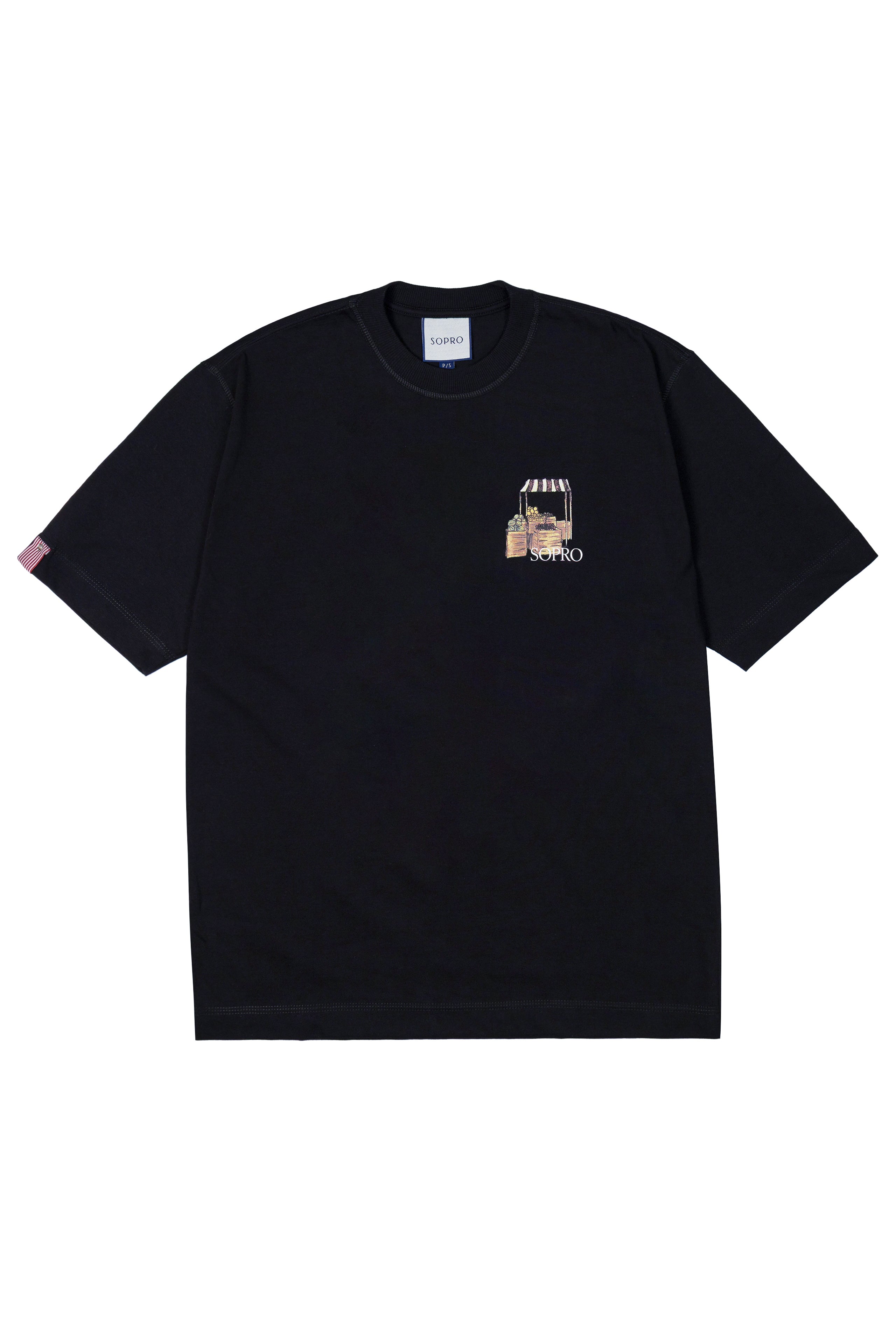 Camiseta Sopro Feria Libre Oversized Preta