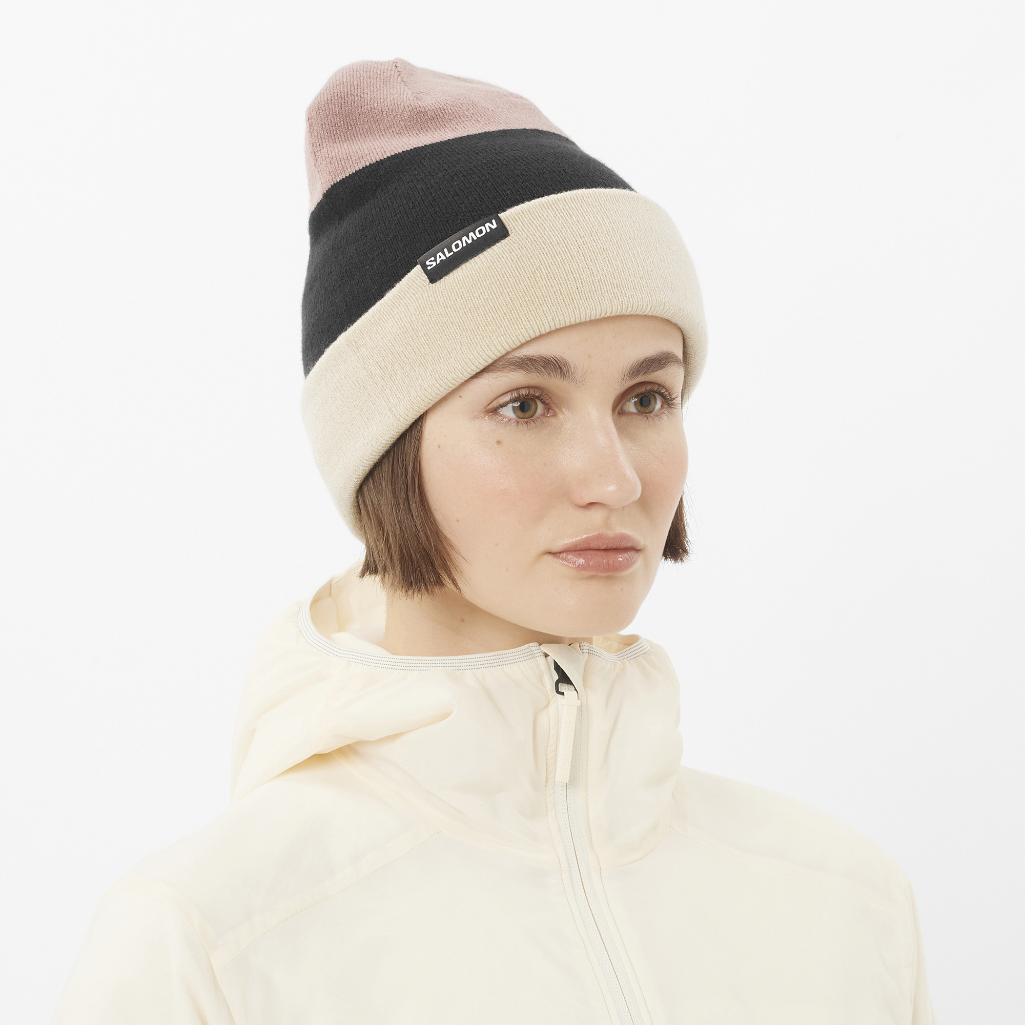 Gorro Salomon Flatspin Preto e Bege