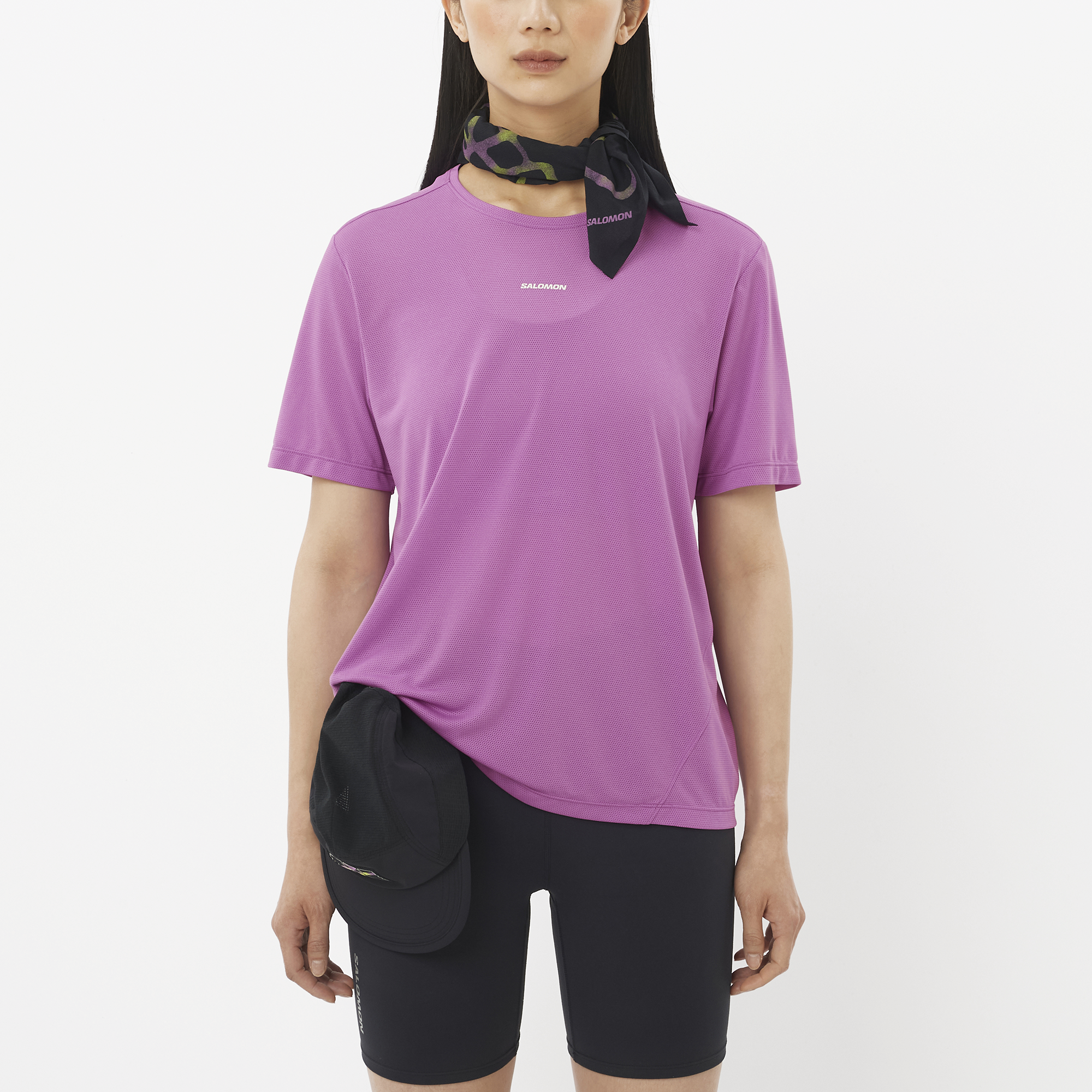 Camiseta Salomon SHKout Core SS Feminina Iris Orchid