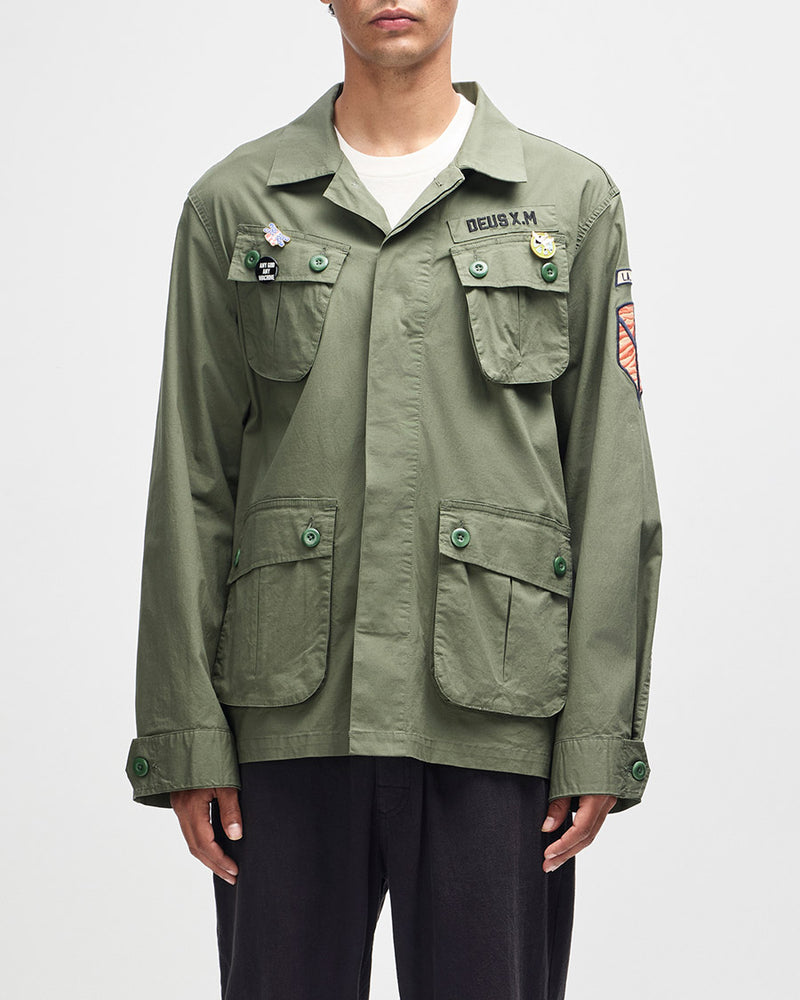 Camisa Deus Overshirt Power Verde Militar