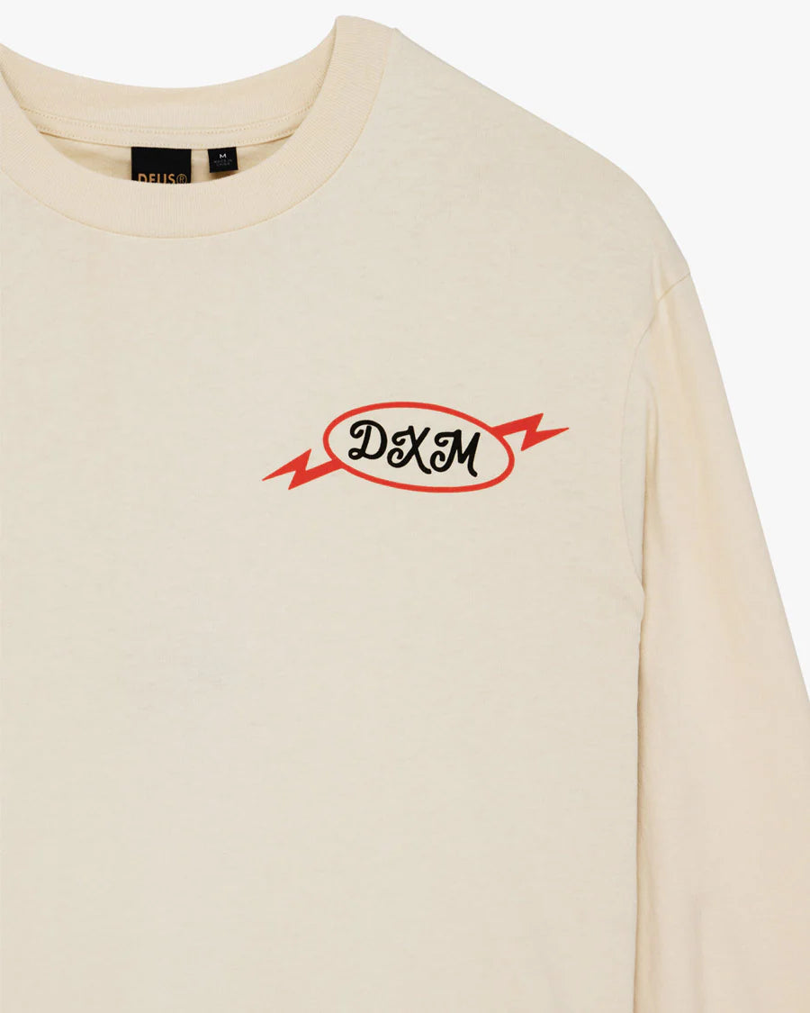 Camiseta Box Fit Manga Longa Deus Ex Machina Lota Dirty White