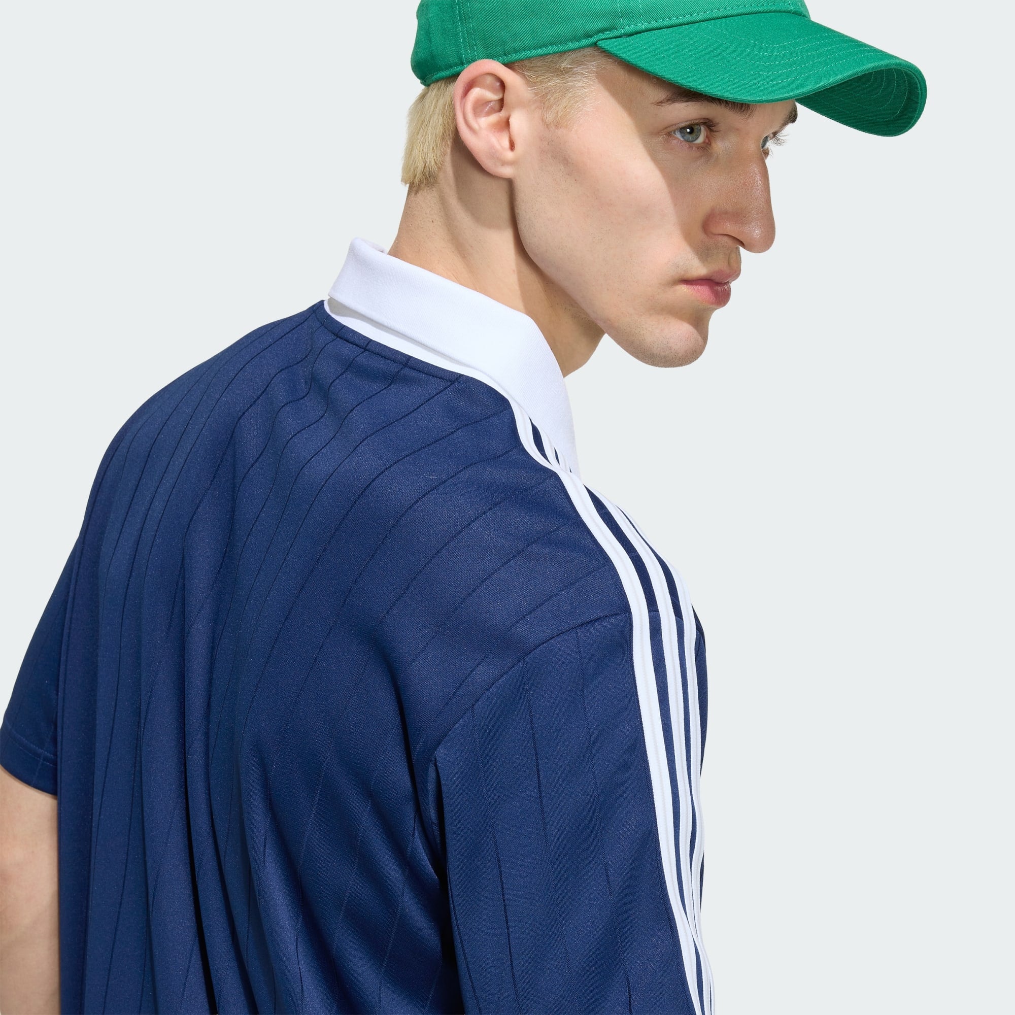 Camiseta Polo Adidas Pinstripe Marinho