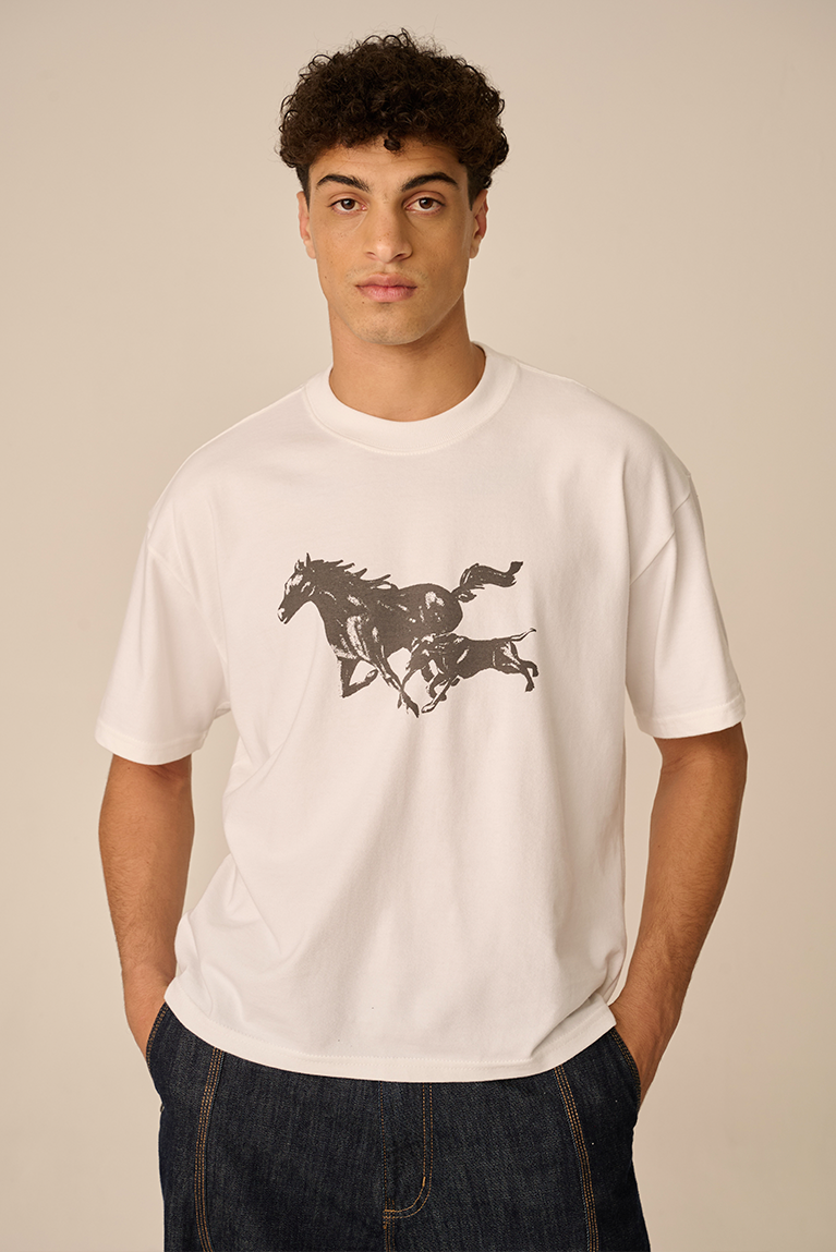 Camiseta Boxy Carnan Companions Off White