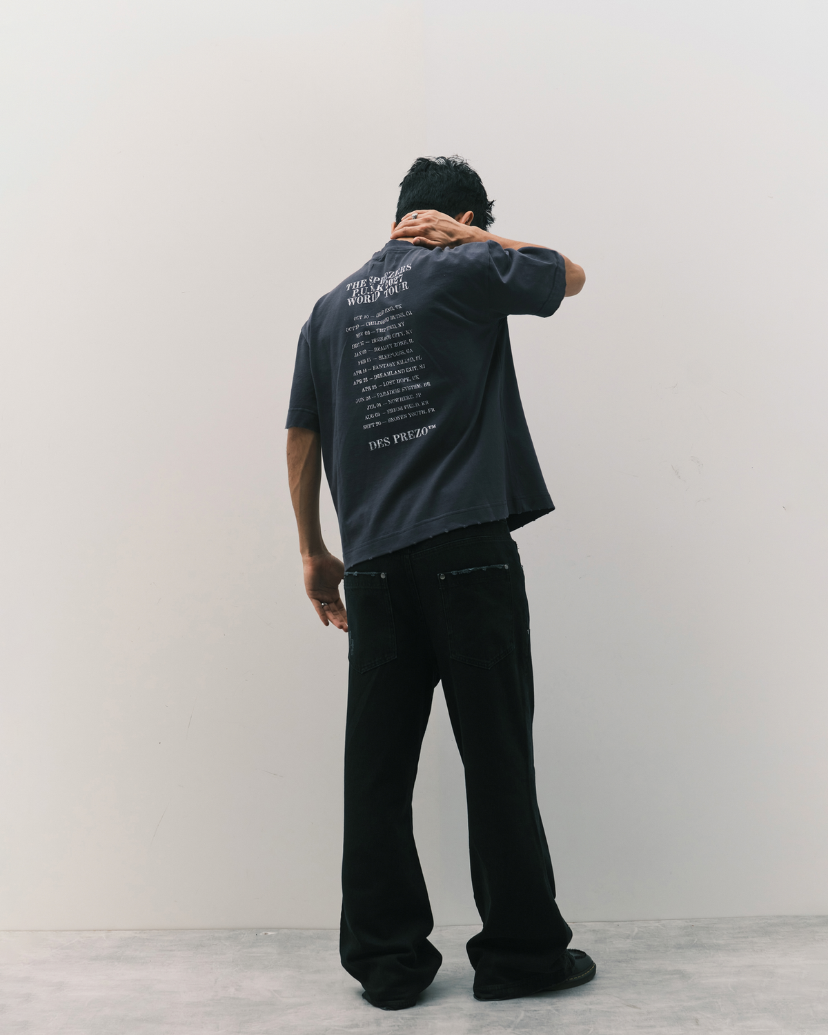 Camiseta Des Prezo P.U.N.K World Tour Vintage Marinho