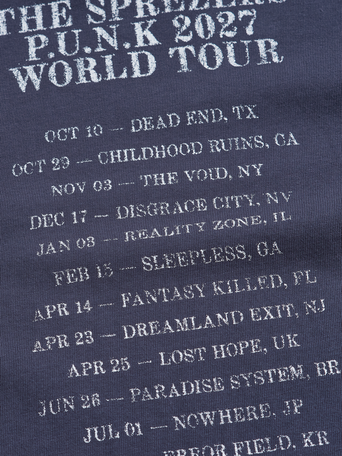 Camiseta Des Prezo P.U.N.K World Tour Vintage Marinho
