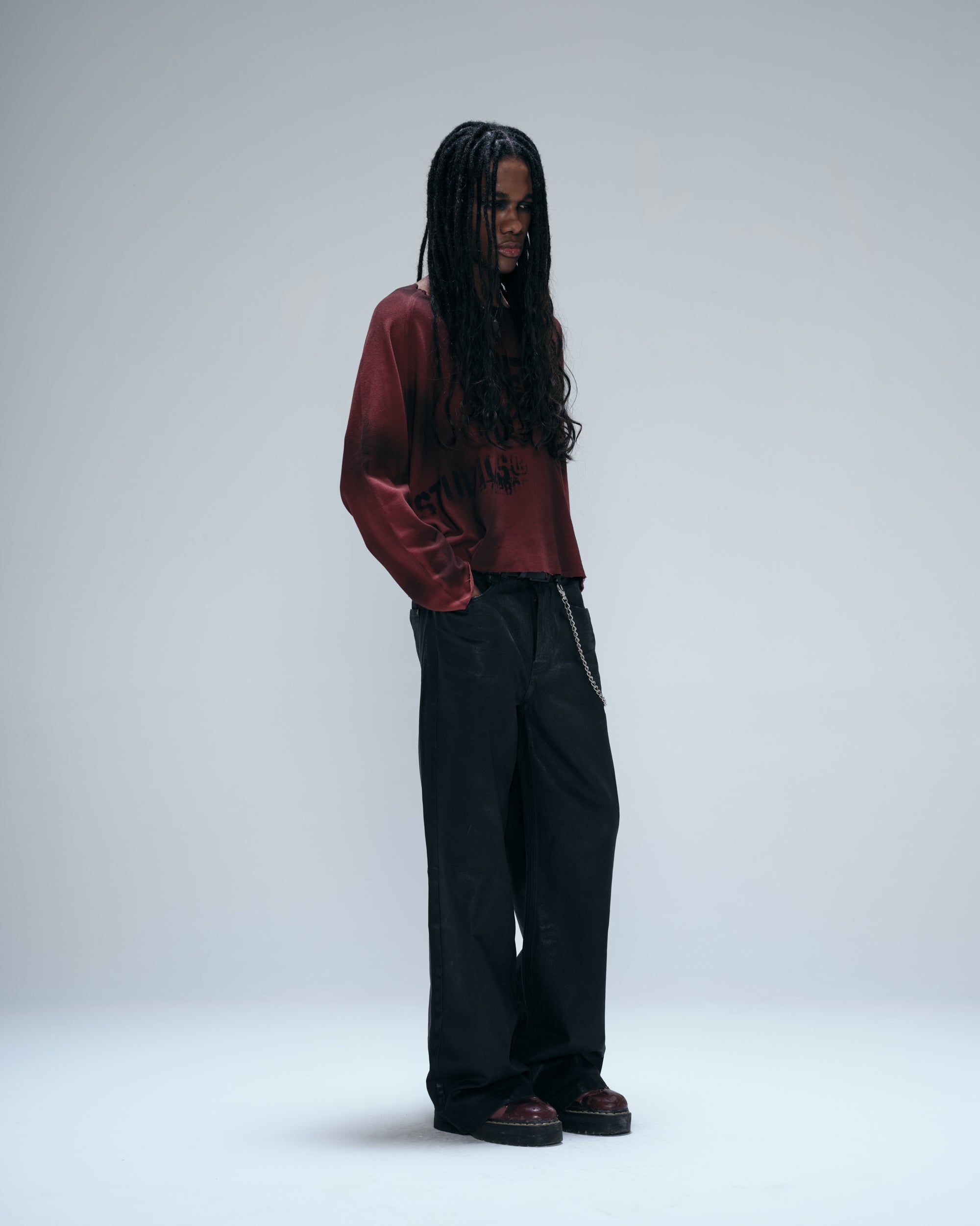 Camiseta Manga Longa Egho Stencil Vermelha