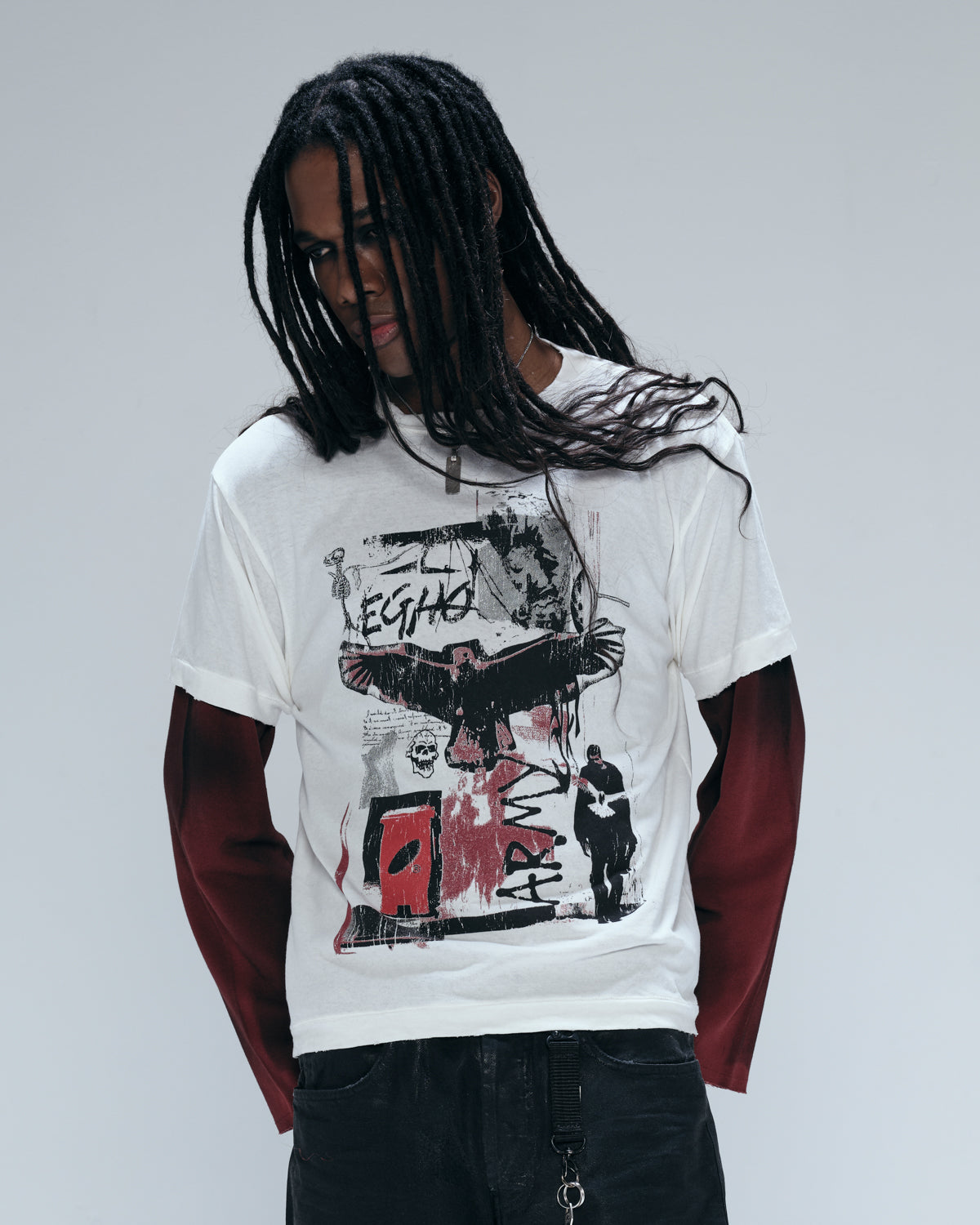 Camiseta Regular Egho Stay Wild Off White