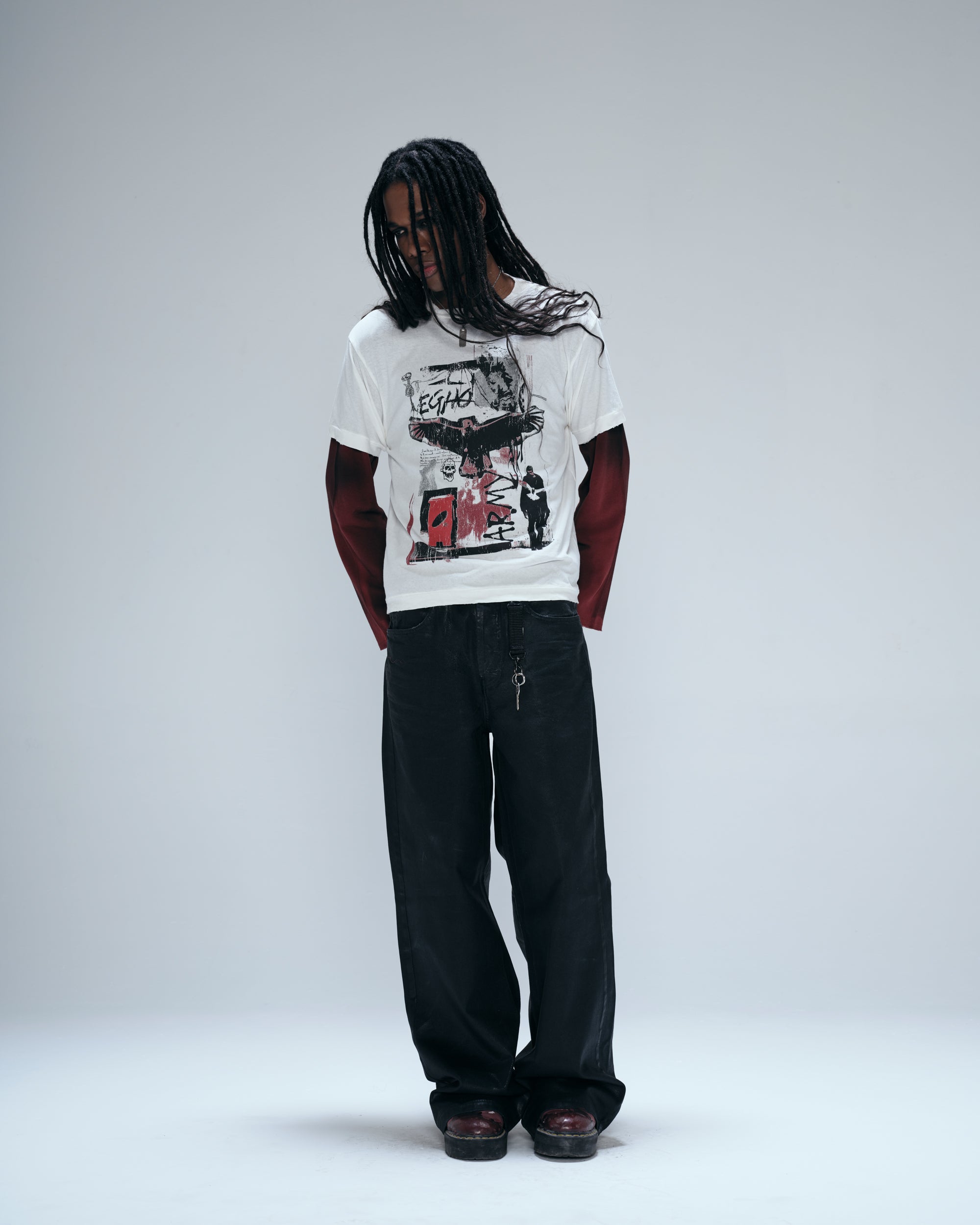 Camiseta Regular Egho Stay Wild Off White