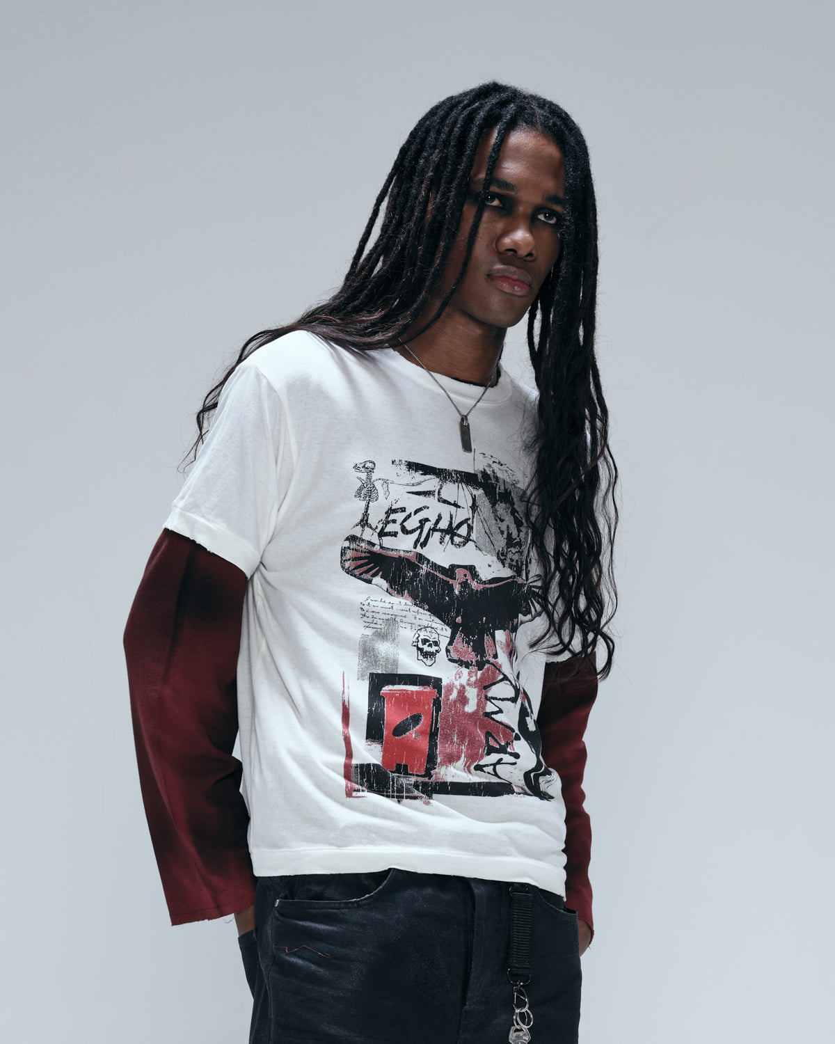 Camiseta Regular Egho Stay Wild Off White