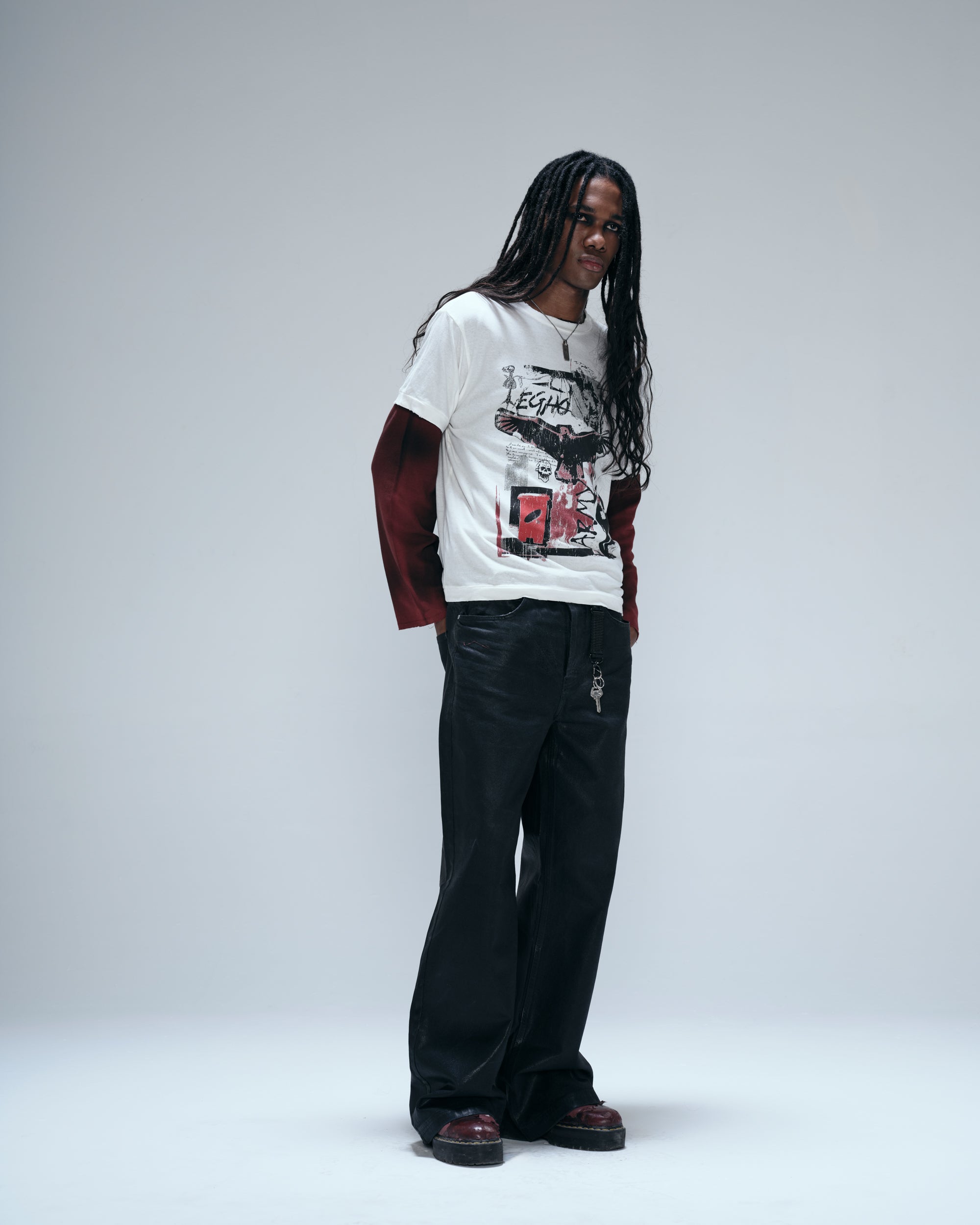 Camiseta Regular Egho Stay Wild Off White