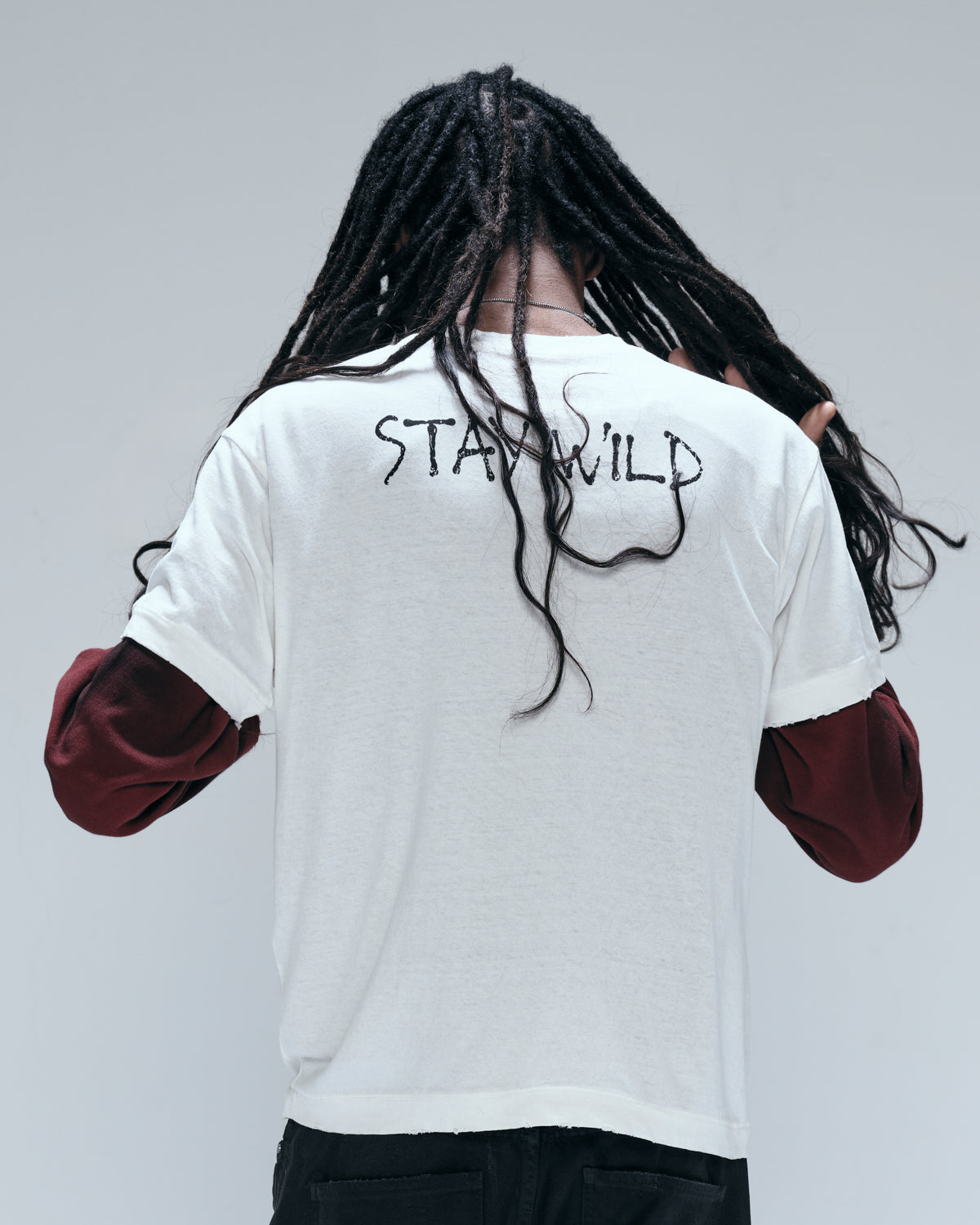 Camiseta Regular Egho Stay Wild Off White