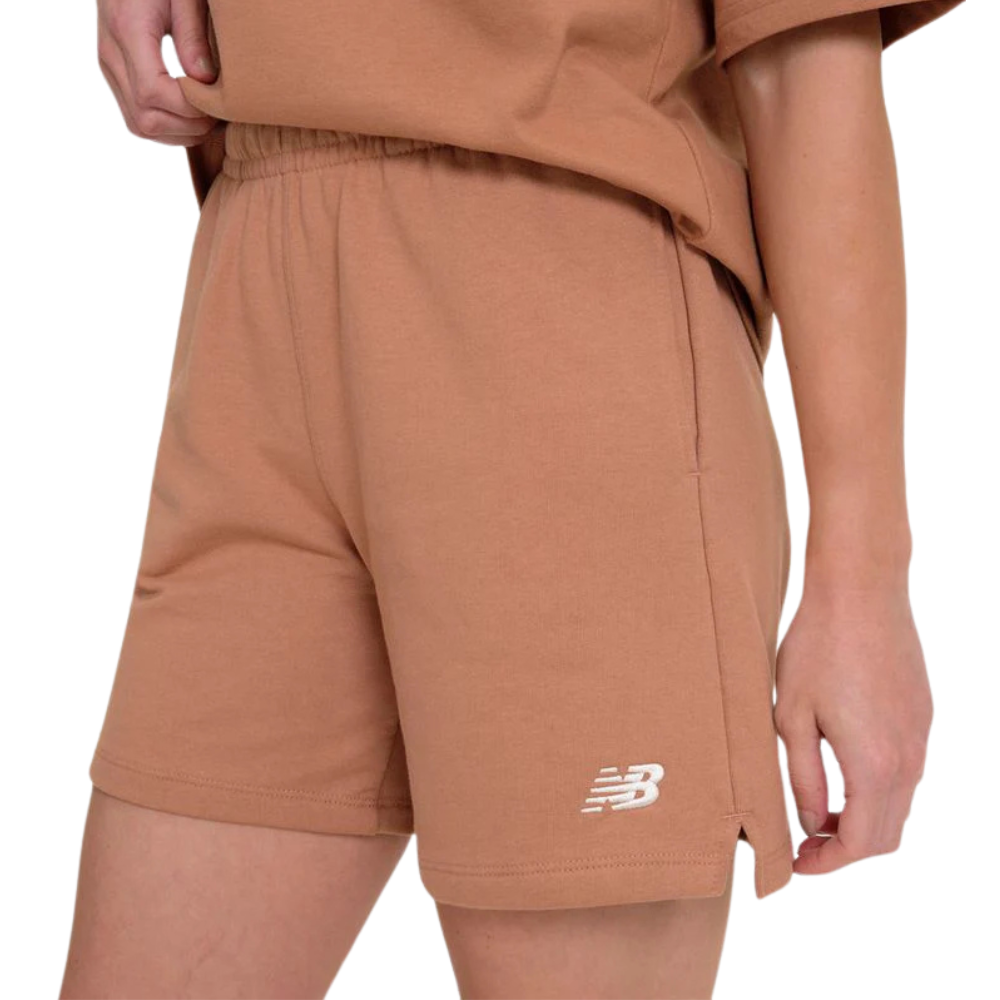 Shorts Feminino NB Small Logo Amendoa
