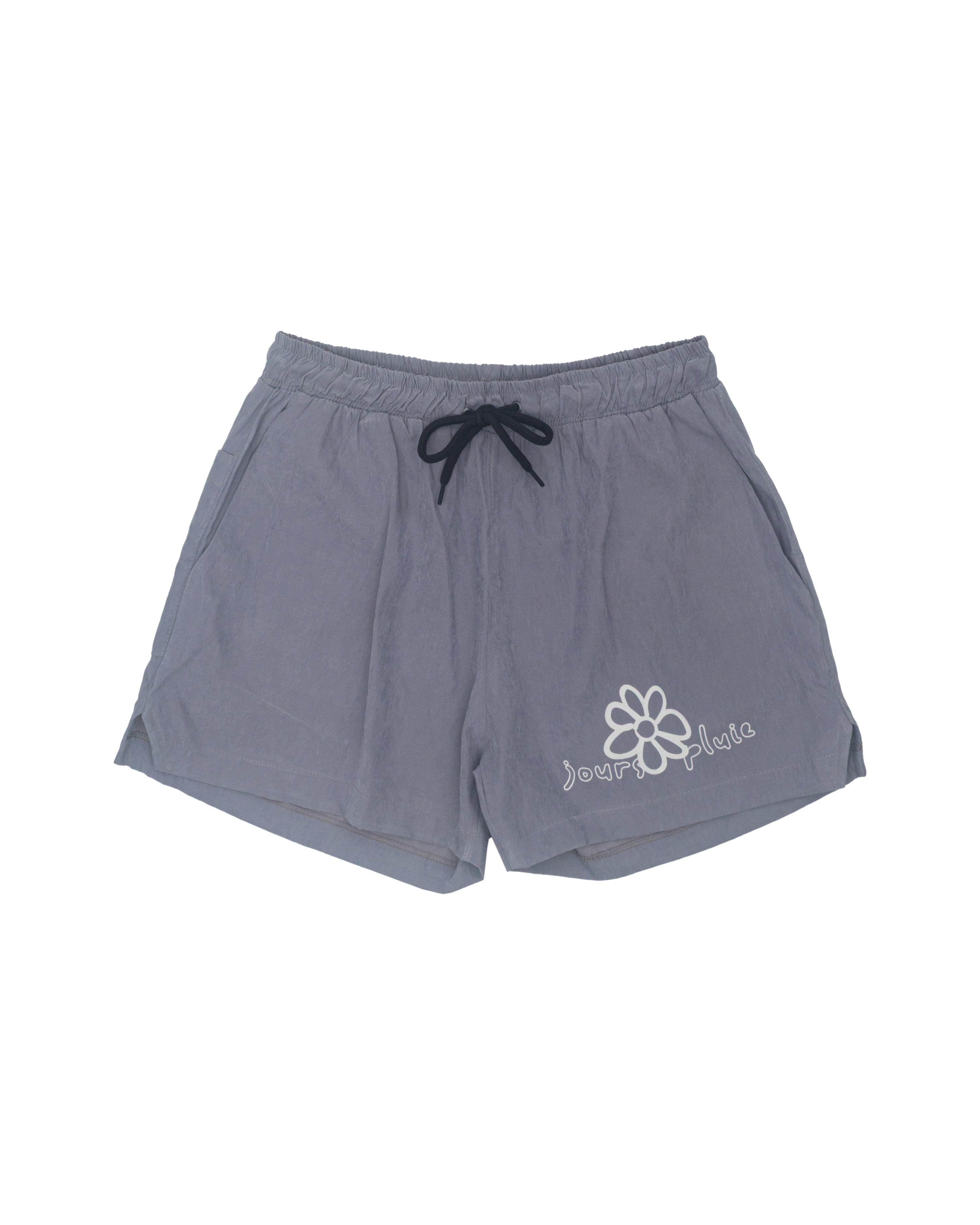 Shorts Jours de Pluie Fleur Cinza